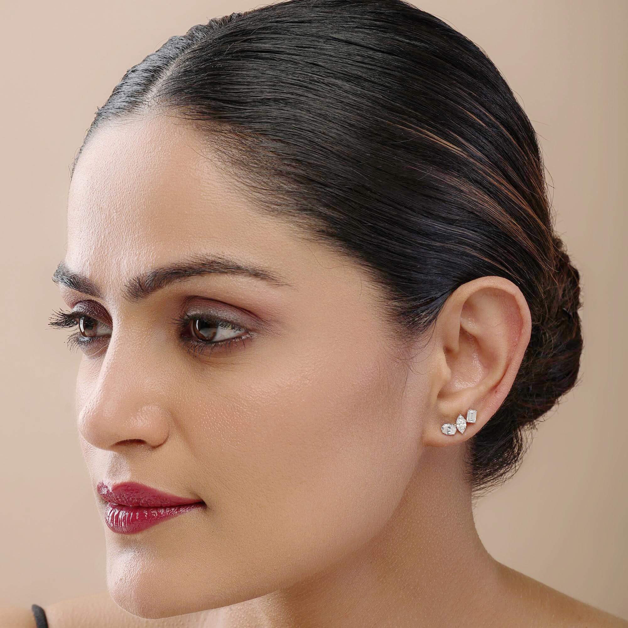 Mixed Fancy Cut Stud Earrings