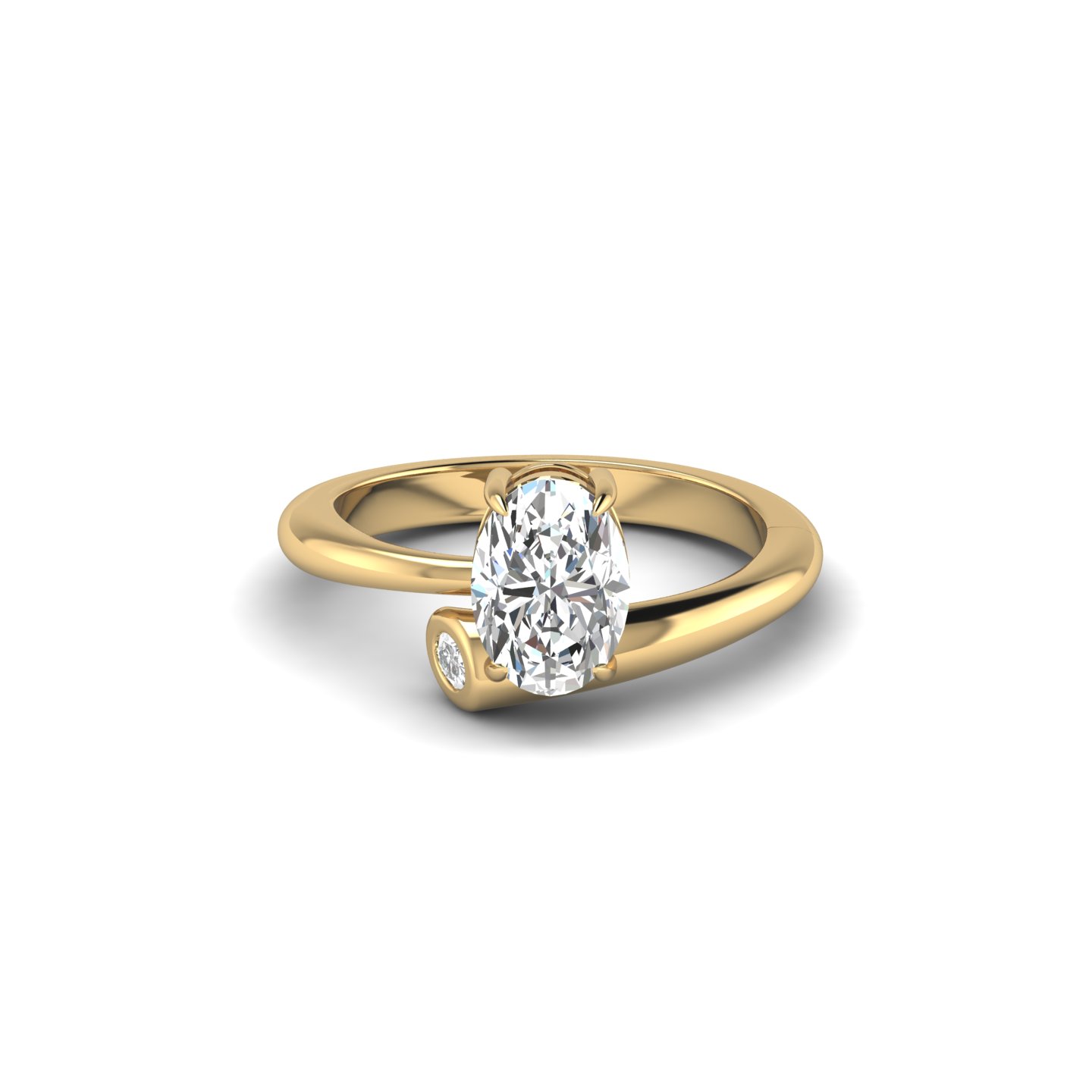 Elegant Oval Orchid Ring