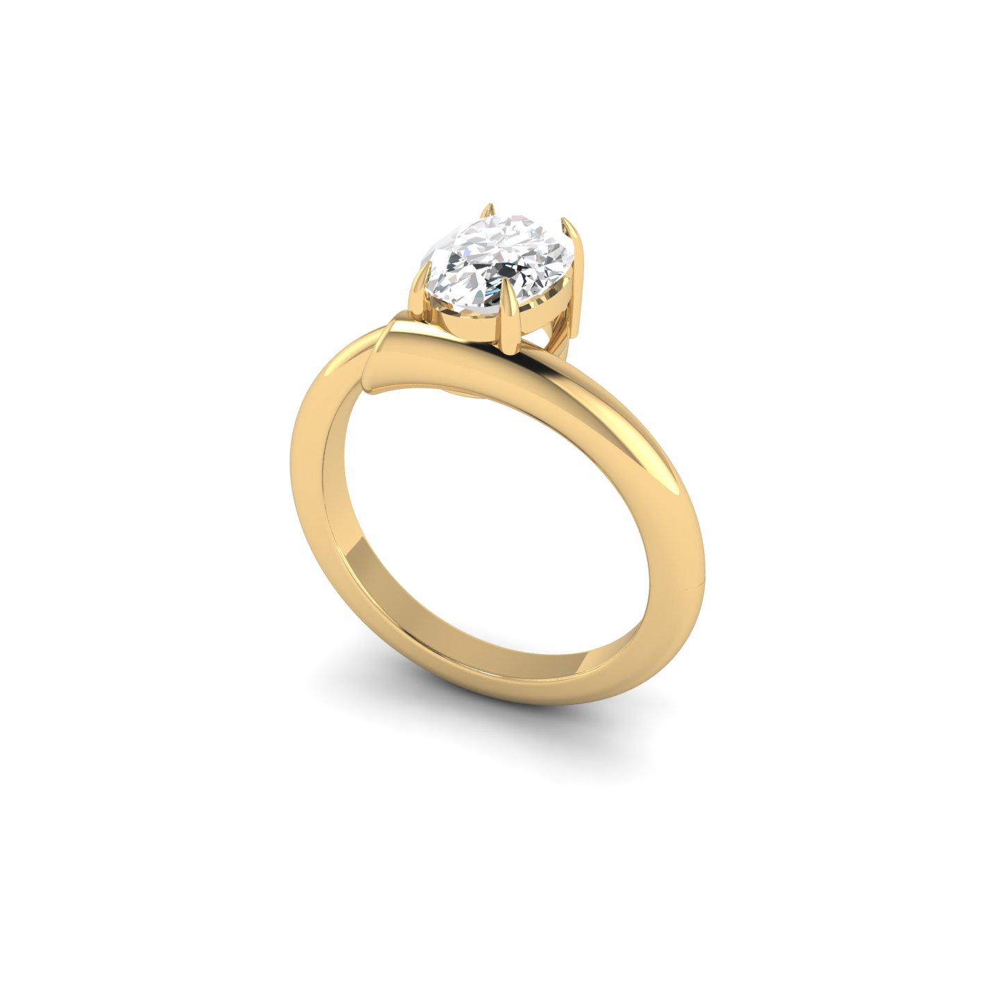 Elegant Oval Orchid Ring