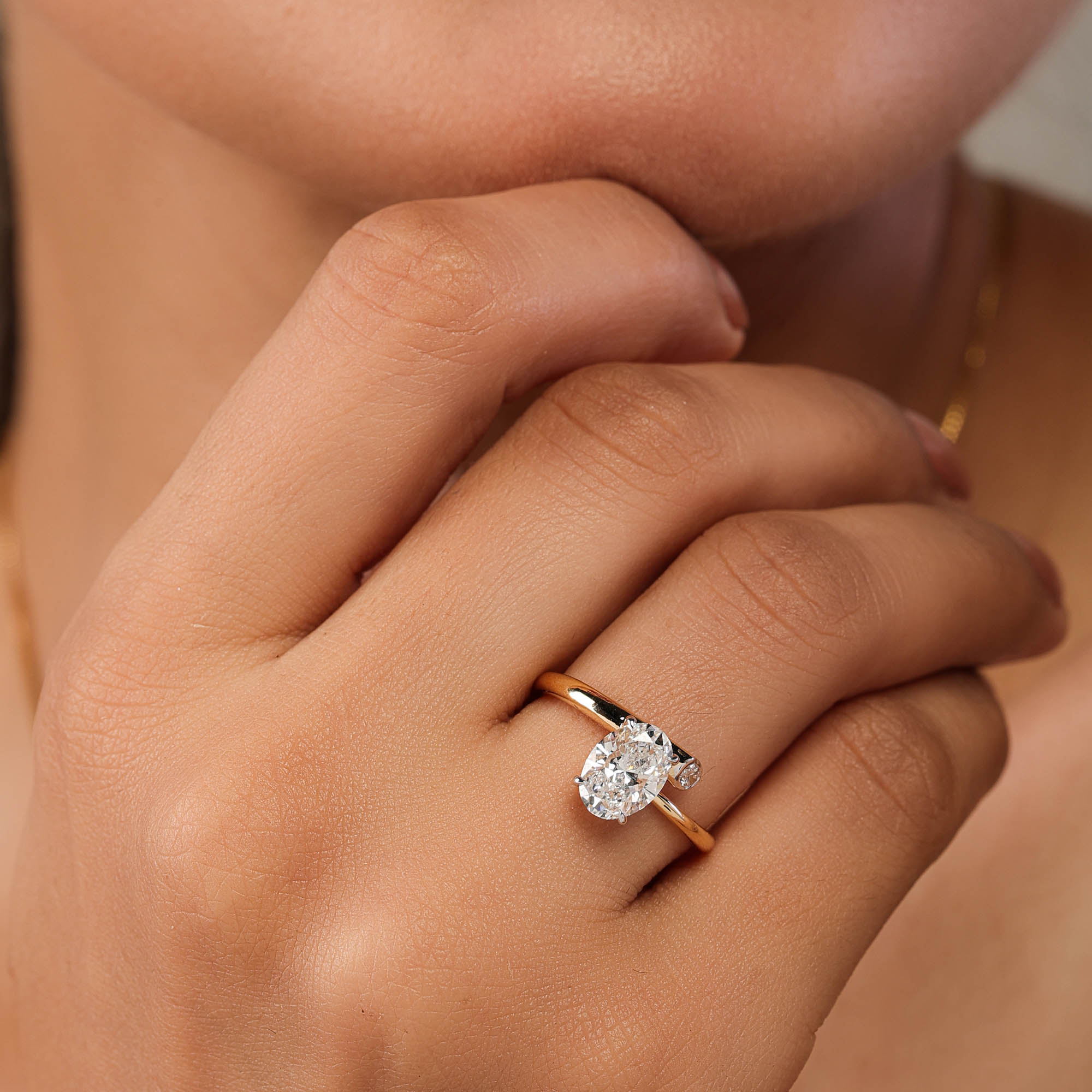 Elegant Oval Orchid Ring