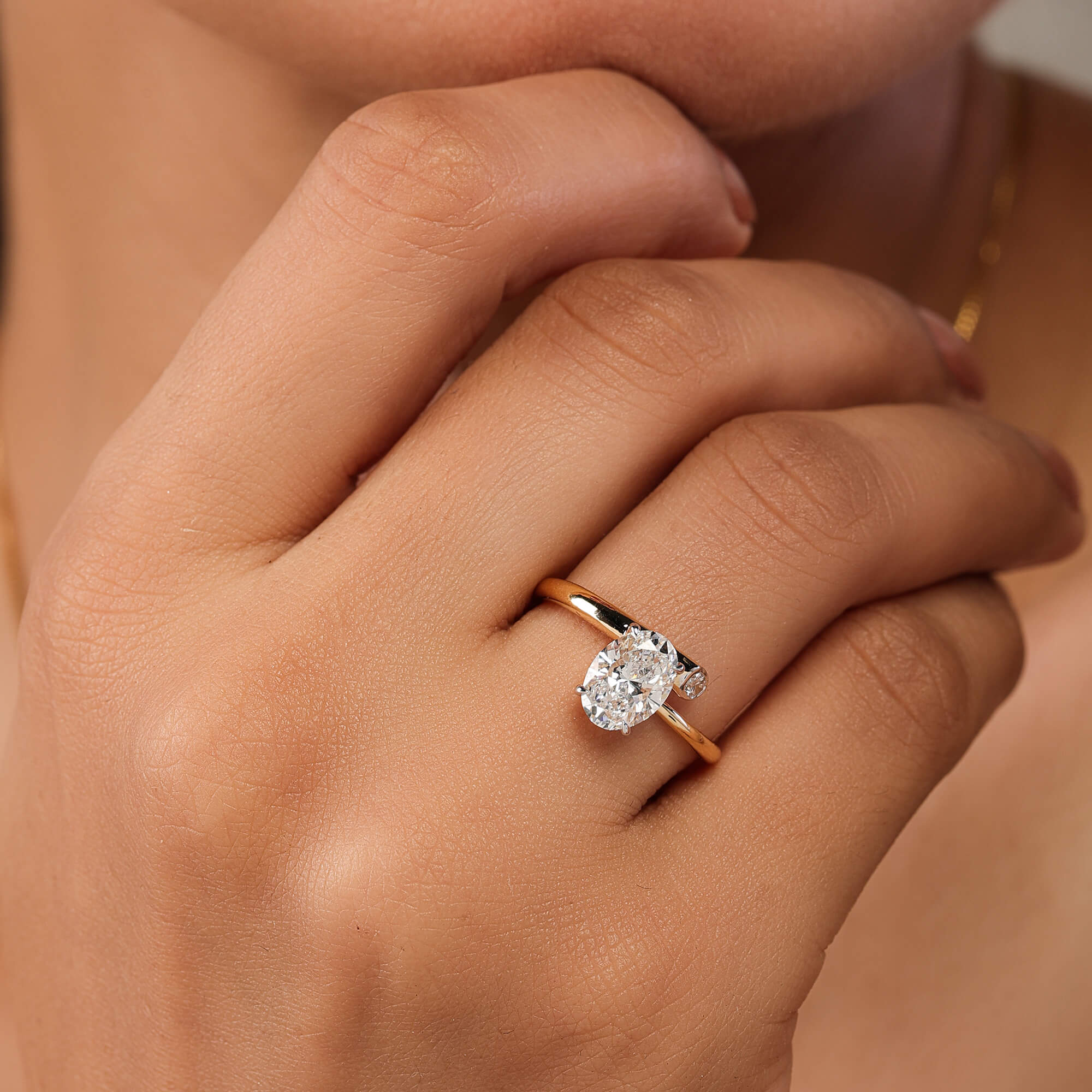 Elegant Oval Orchid Ring