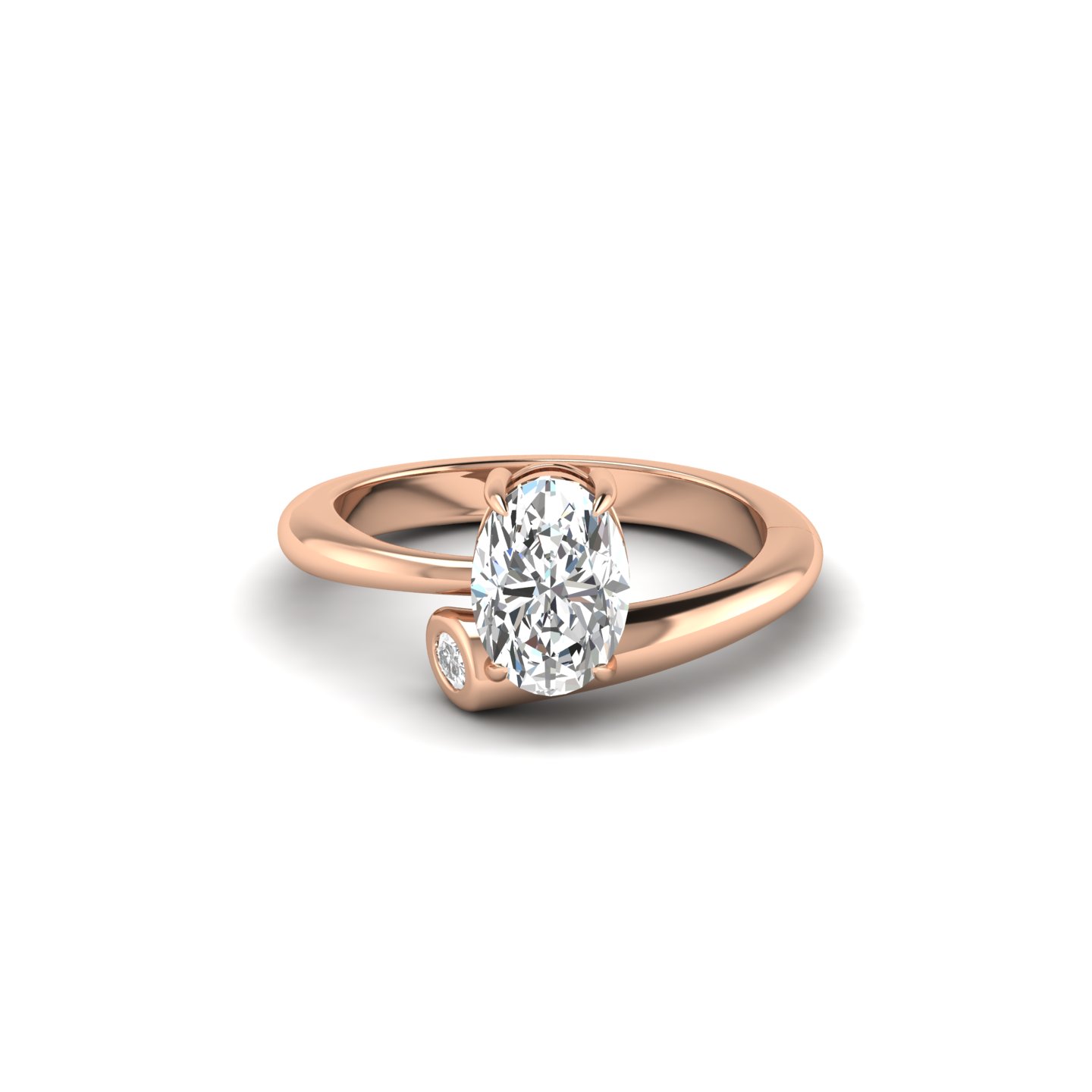 Elegant Oval Orchid Ring