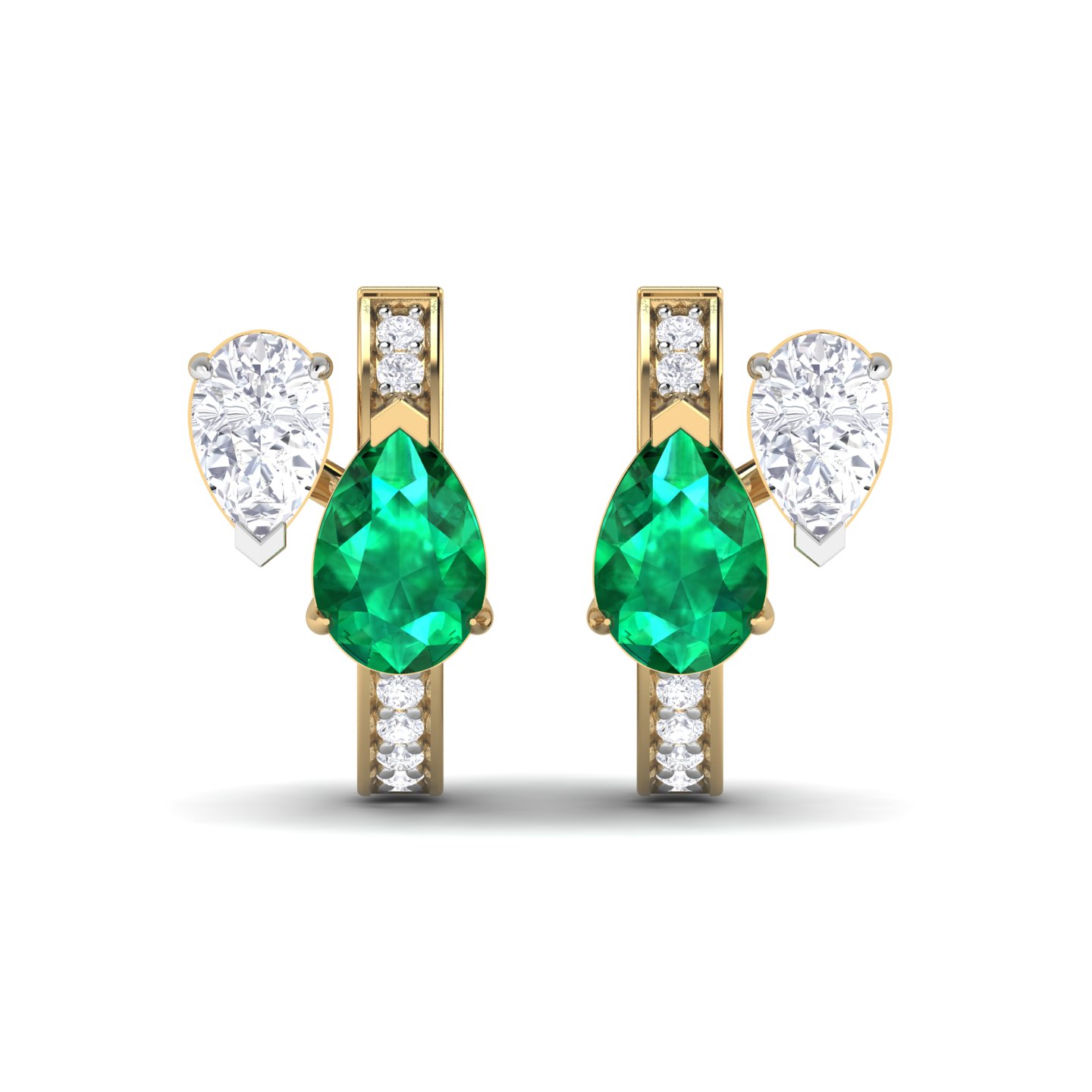 Pear Huggie Earrings