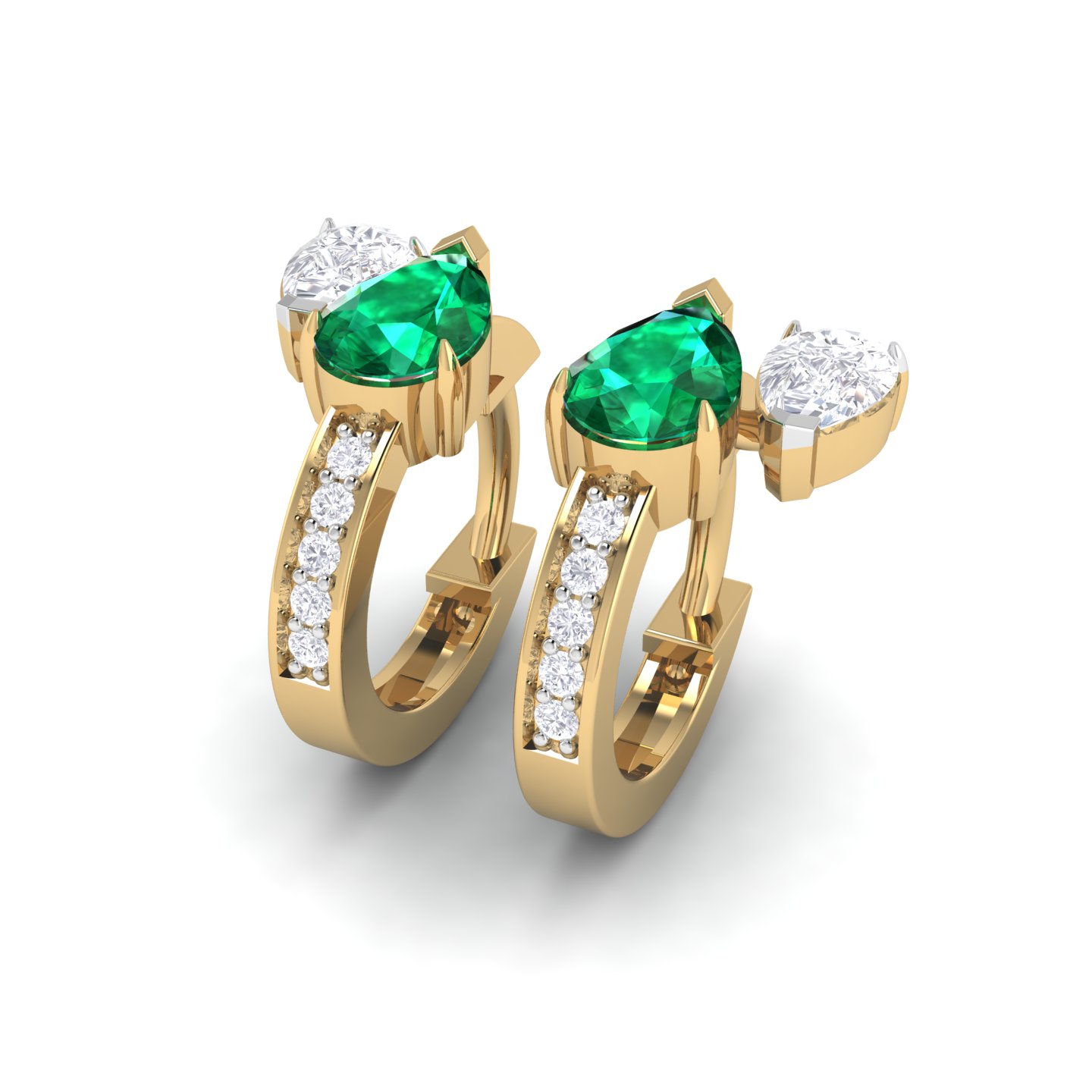 Pear Huggie Earrings