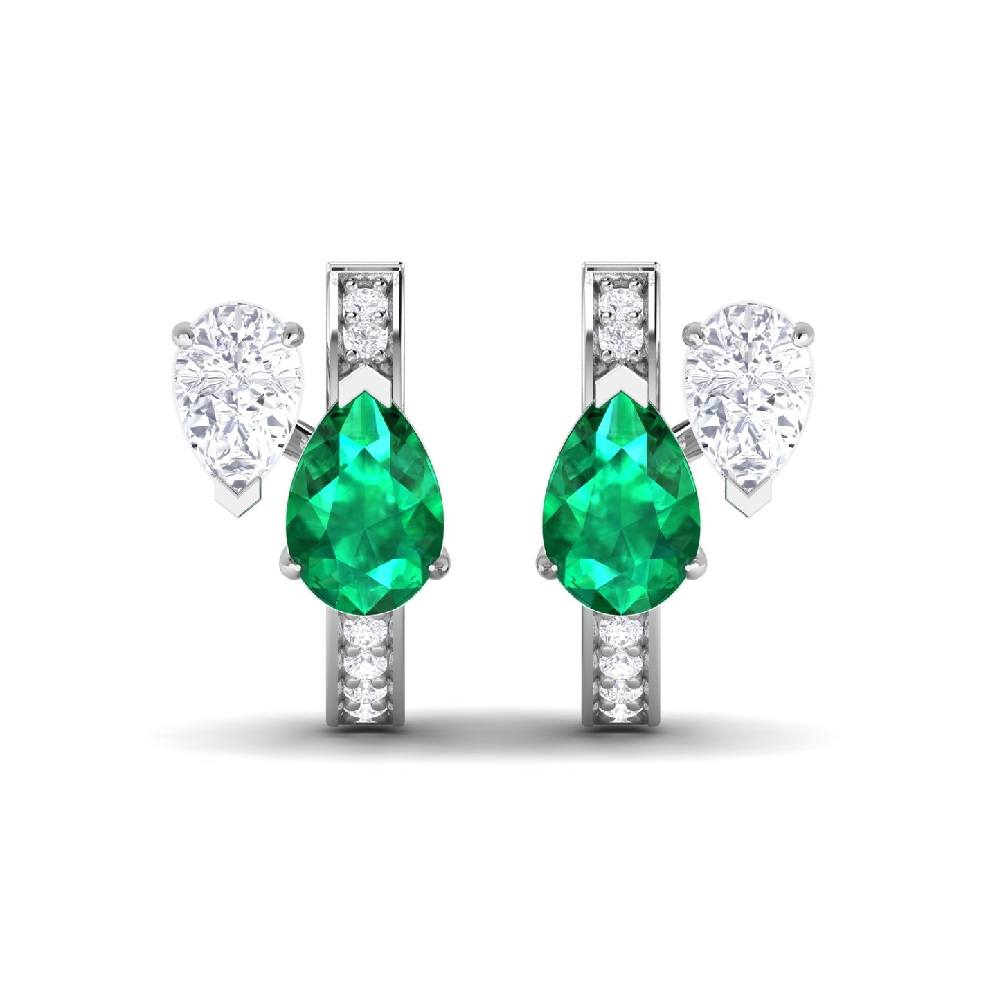 Pear Huggie Earrings