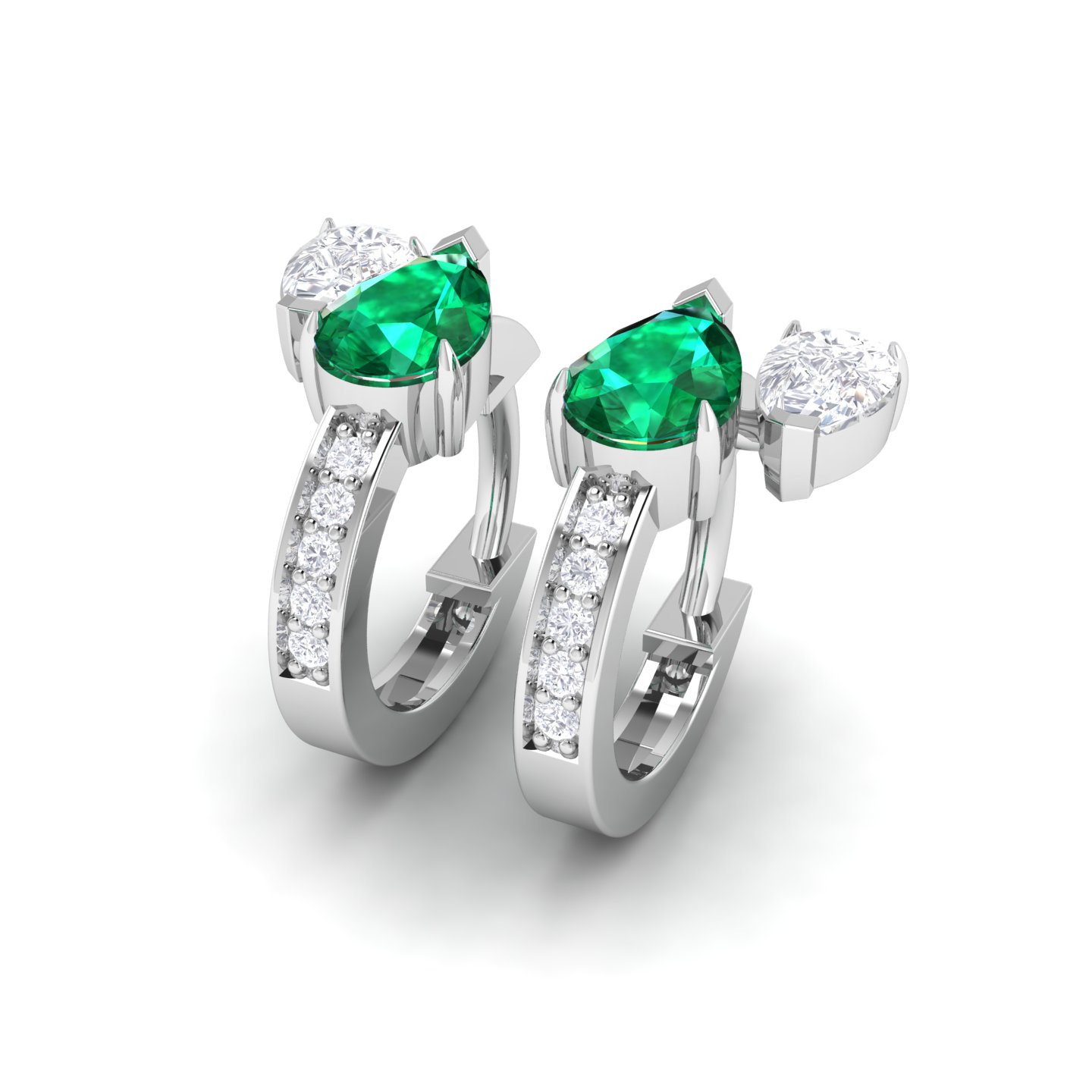 Pear Huggie Earrings