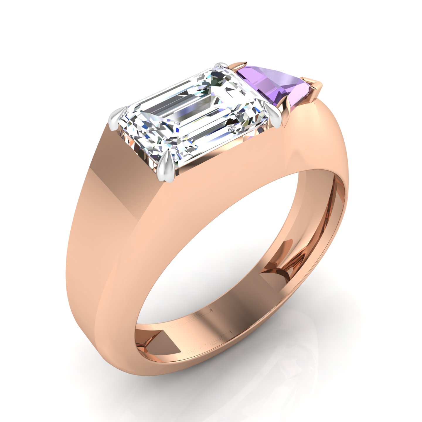 Emerald Trillion Elegant Ring