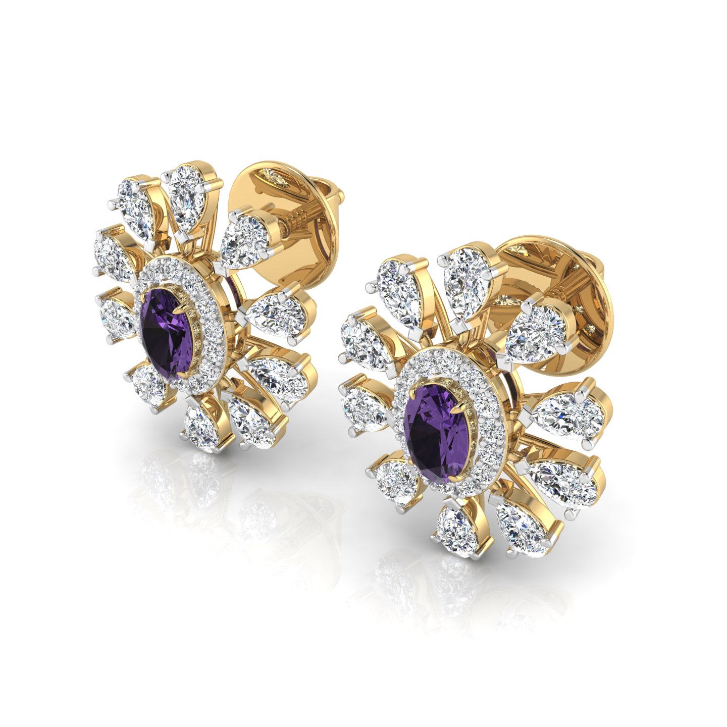 Amethyst Blossom Earrings