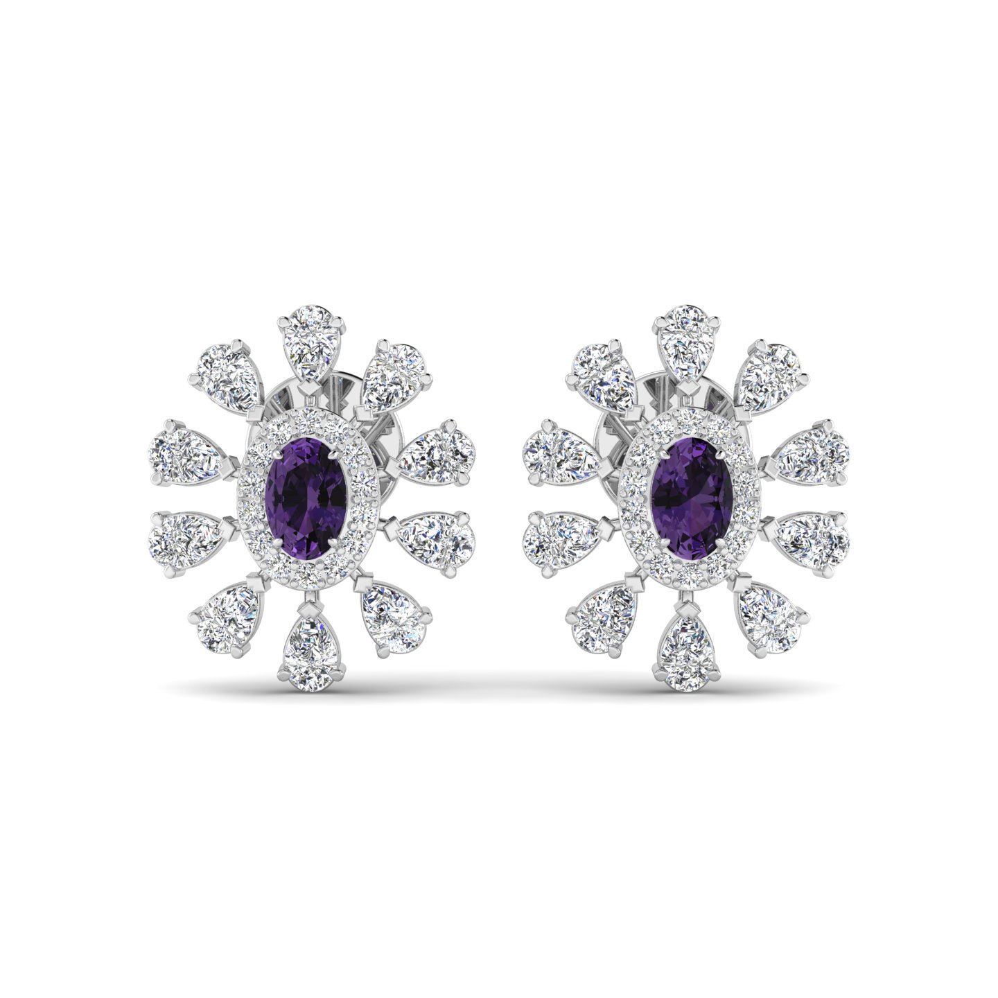 Amethyst Blossom Earrings