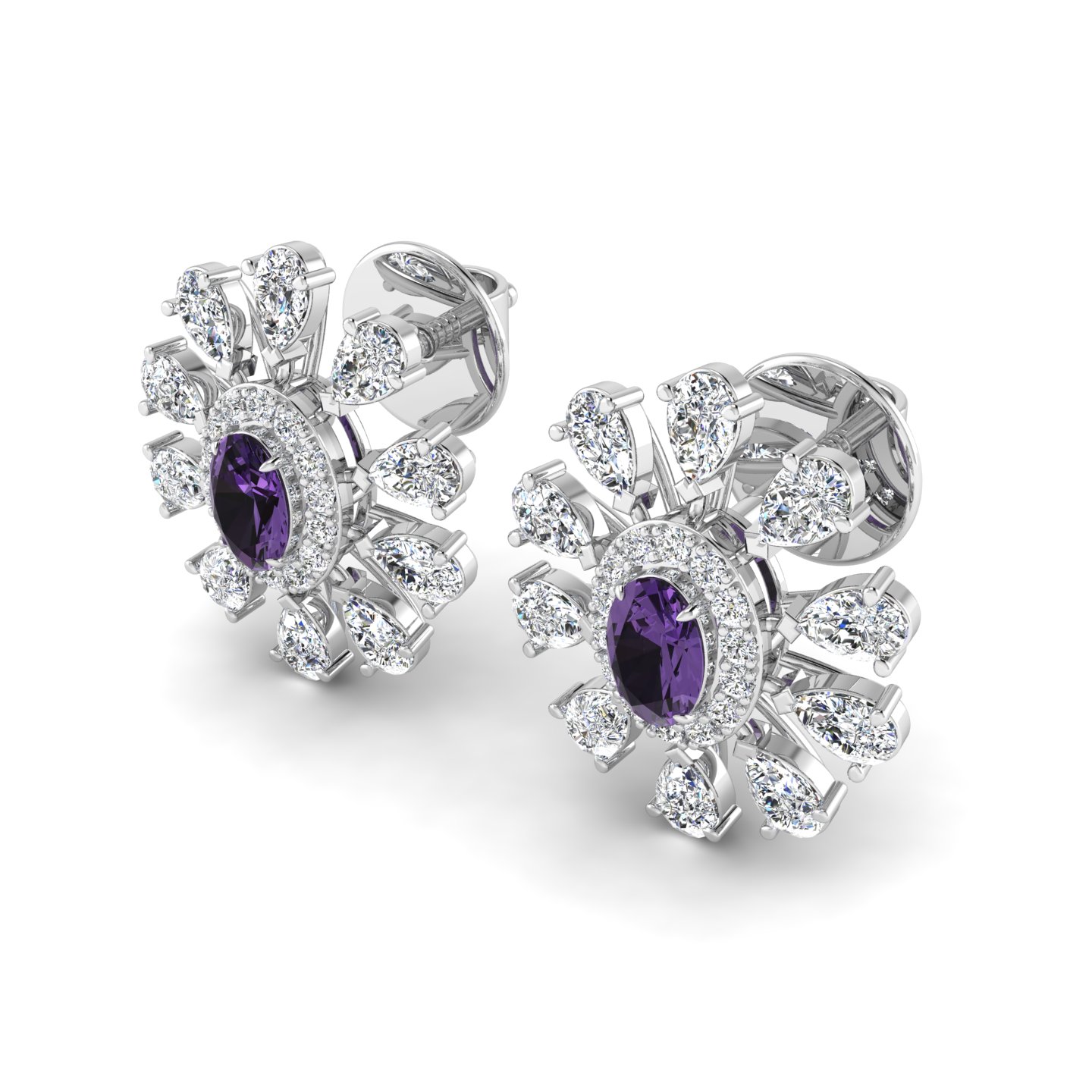 Amethyst Blossom Earrings