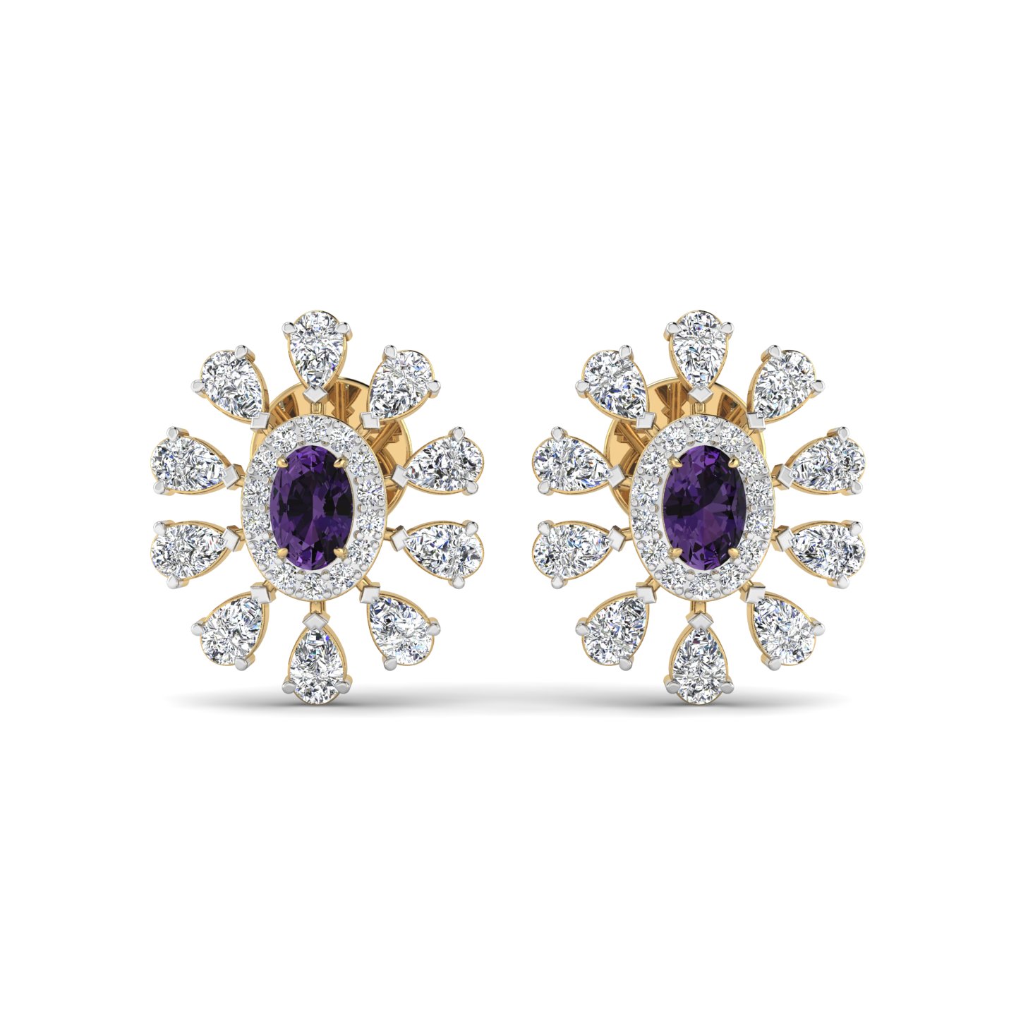 Amethyst Blossom Earrings