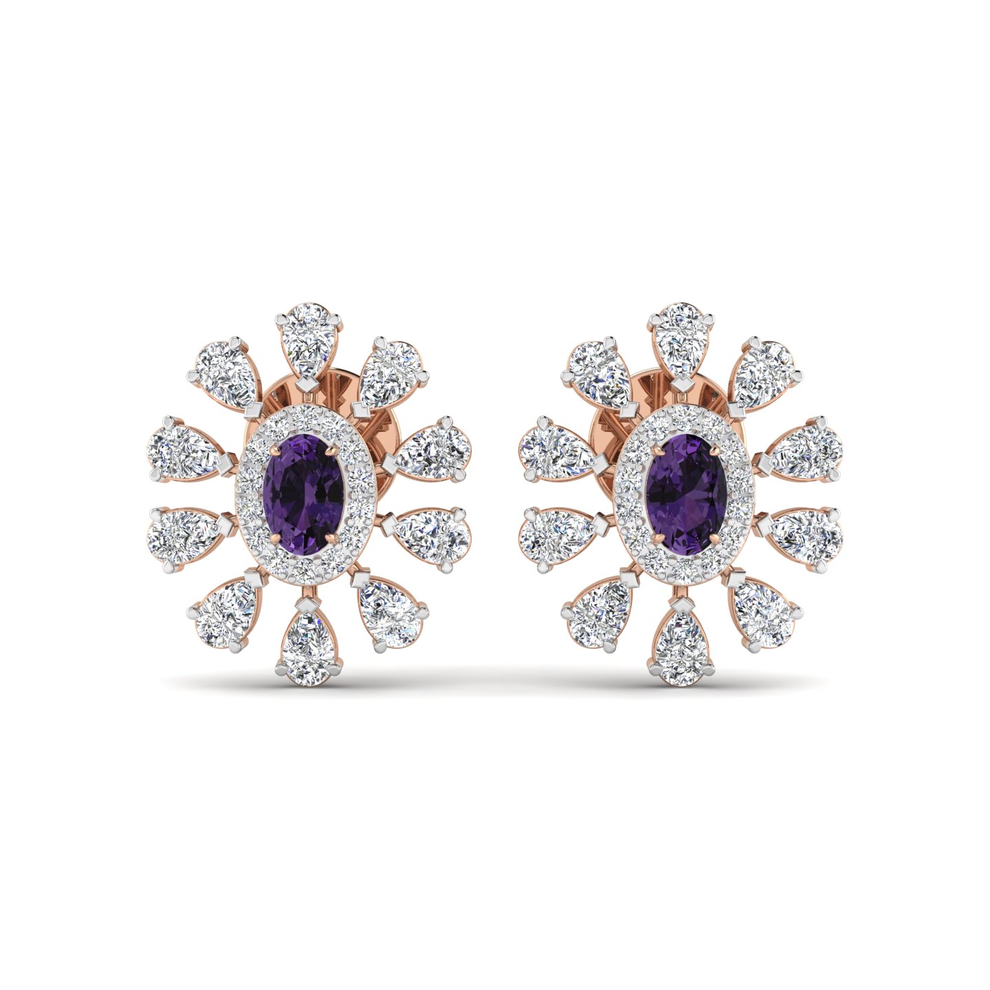 Amethyst Blossom Earrings