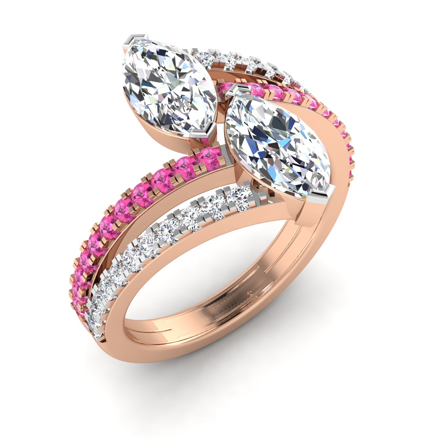 Intertwined Marquise Ring