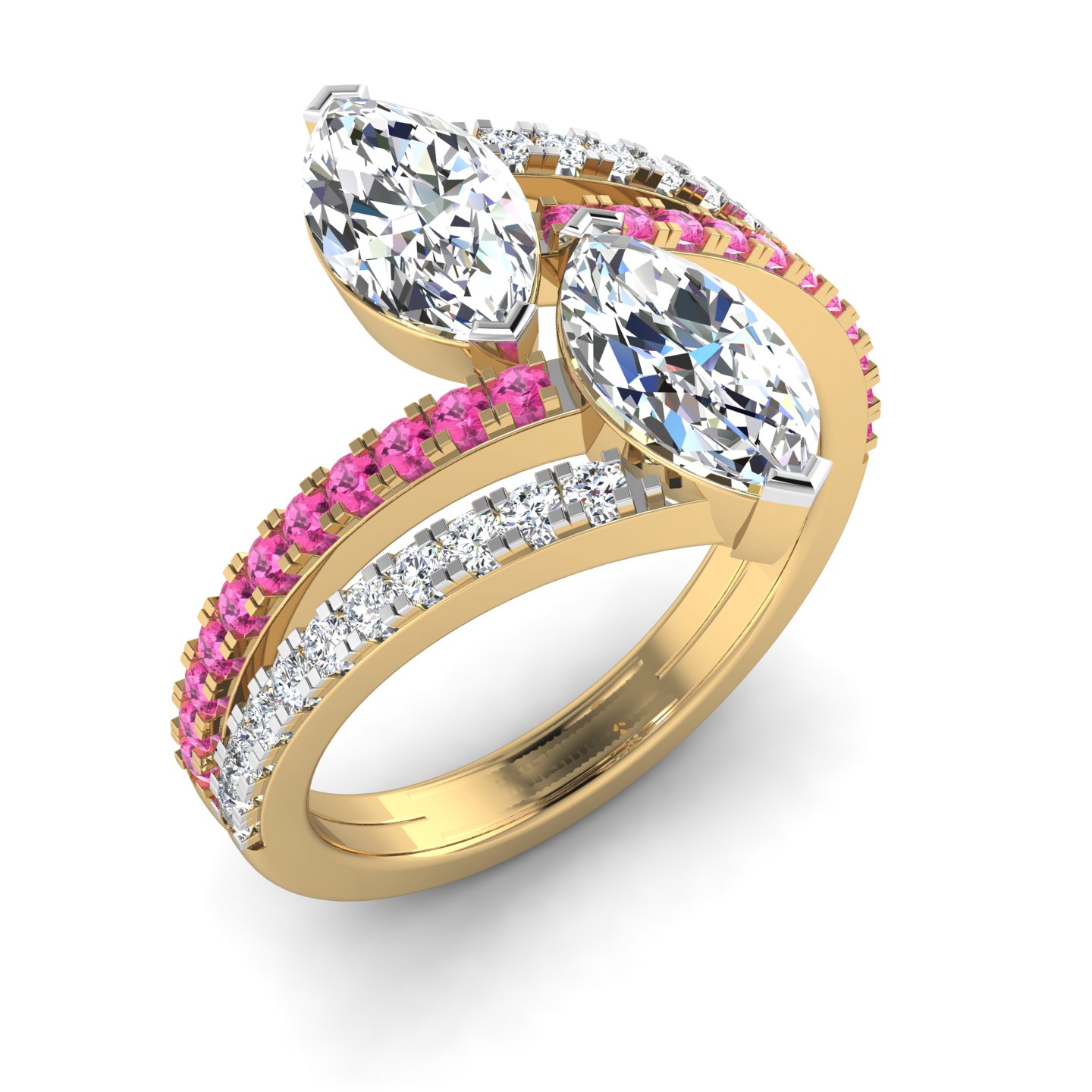 Intertwined Marquise Ring