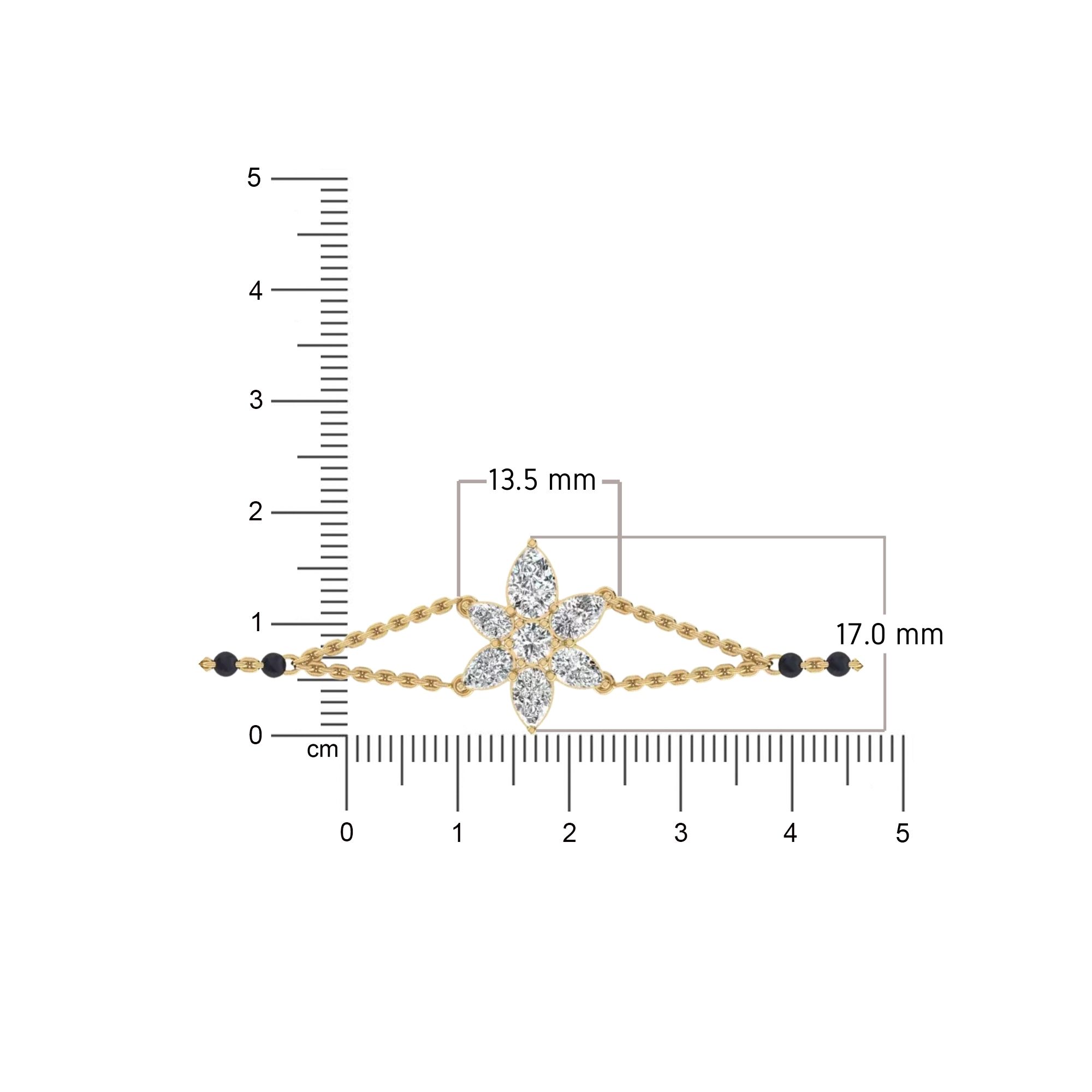 Floral Spark Mangalsutra Bracelet