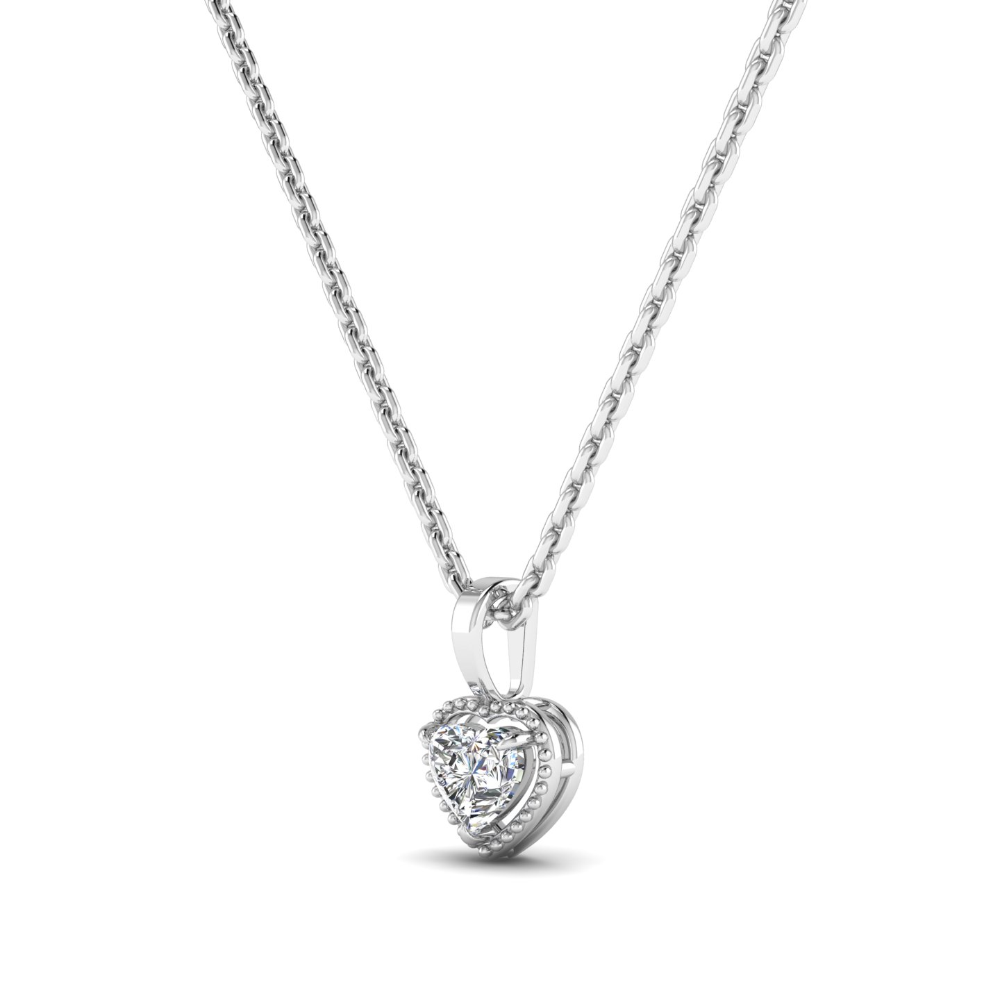 Heart-Shaped Diamond Pendant