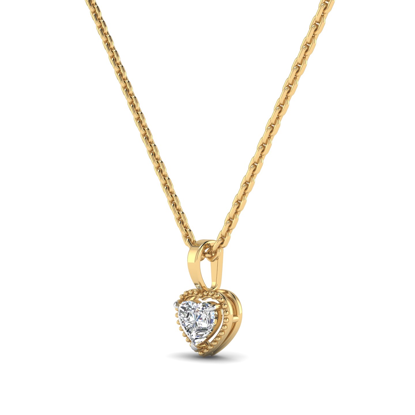 Heart-Shaped Diamond Pendant