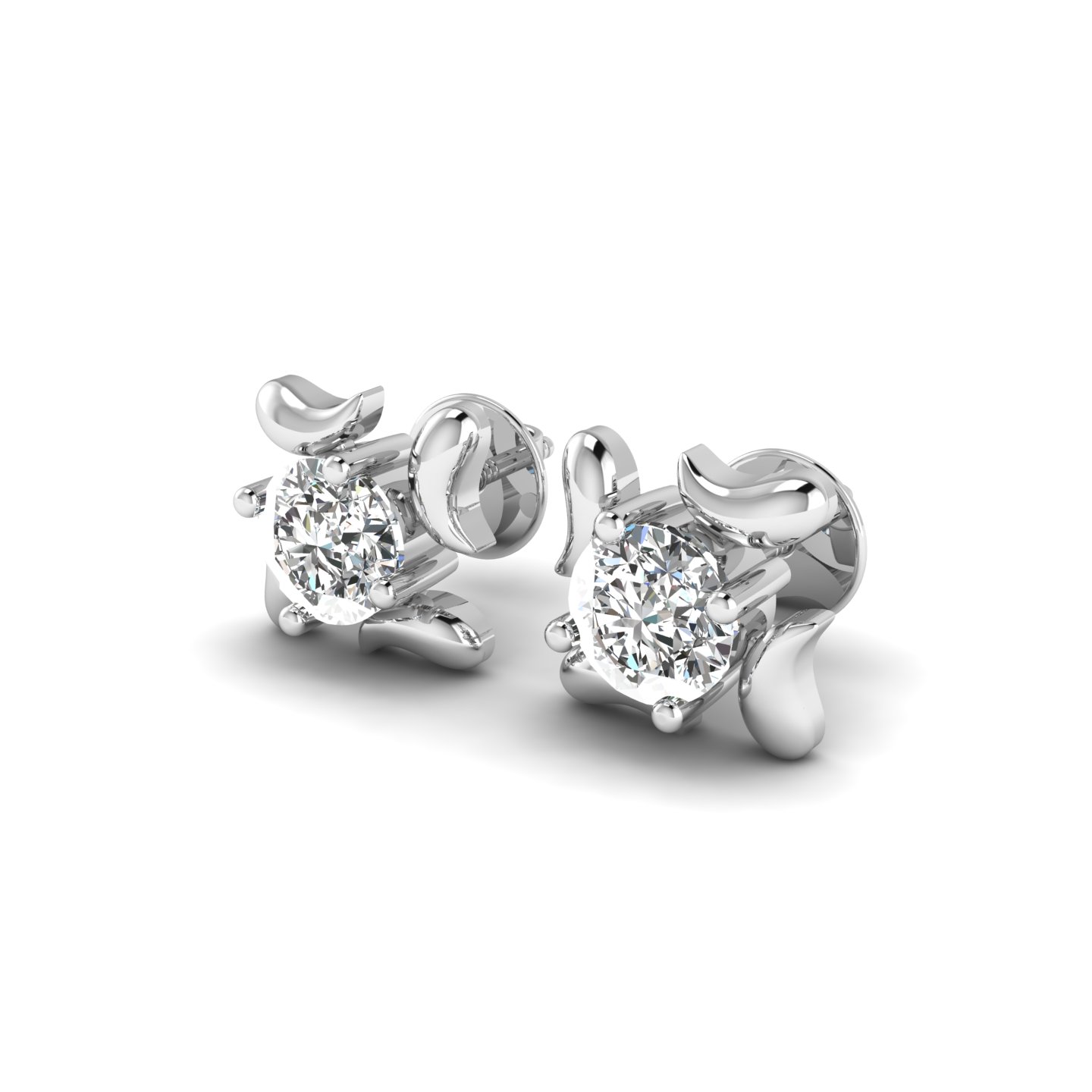 Twirling Diamond Studs