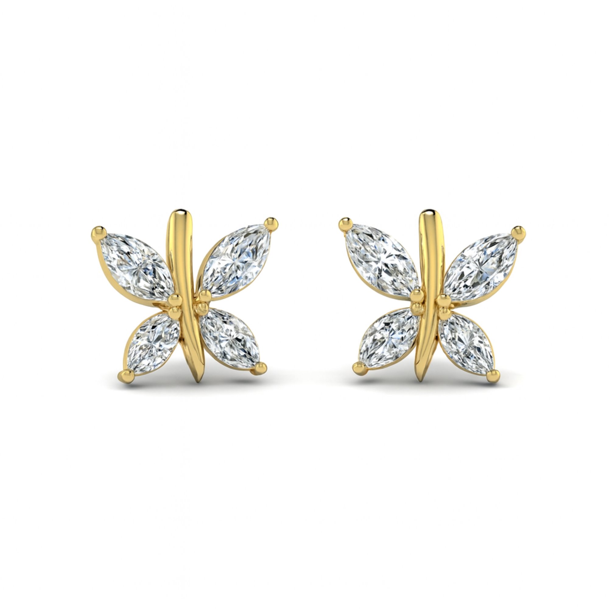 Ethereal Butterfly Diamond Earrings