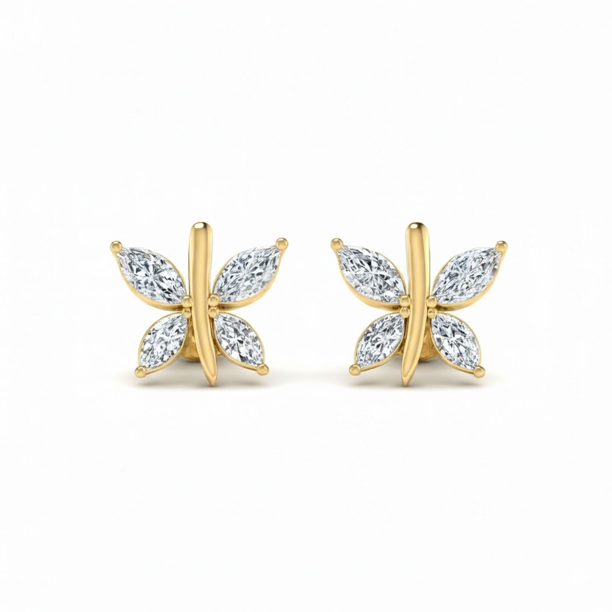 Ethereal Butterfly Diamond Earrings