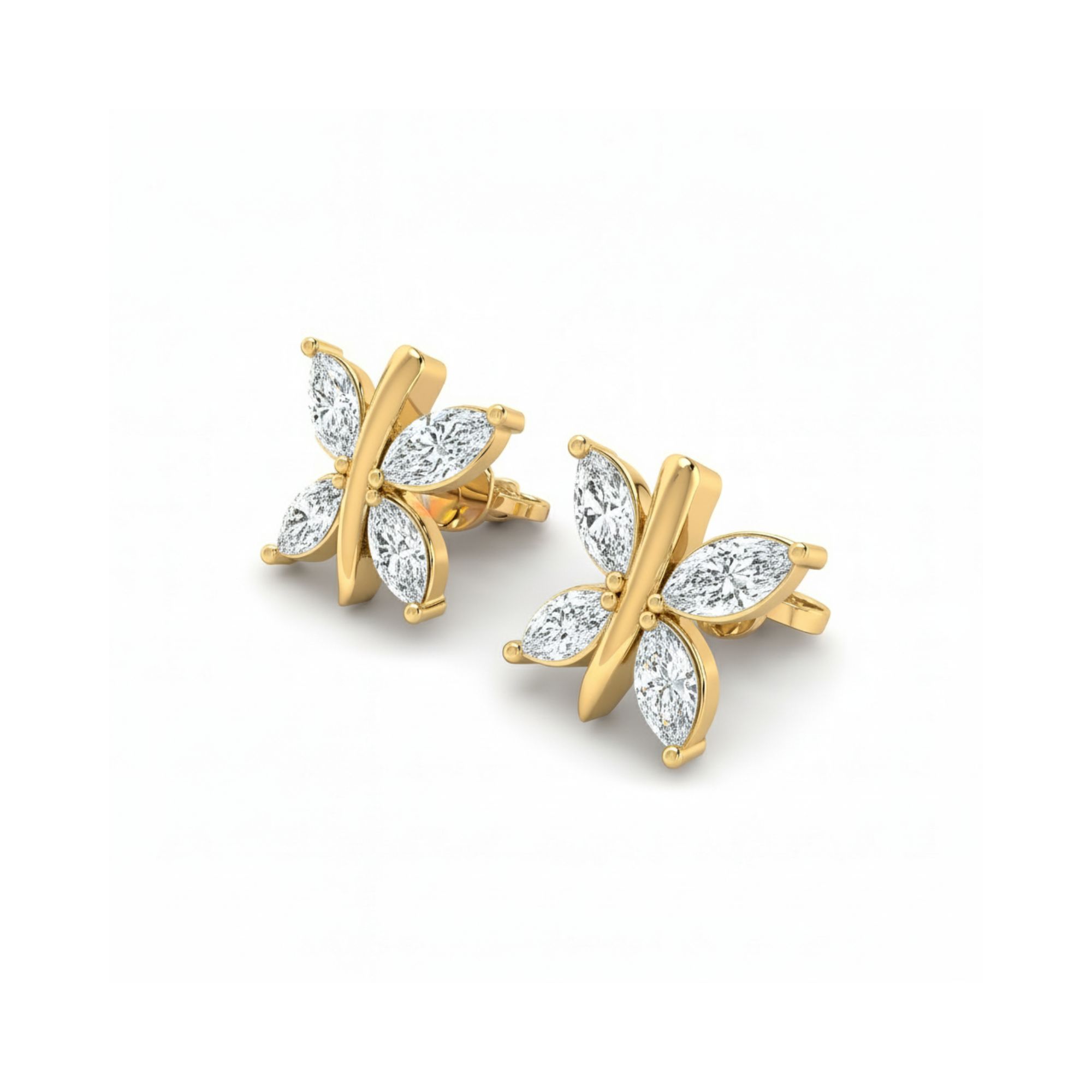 Ethereal Butterfly Diamond Earrings