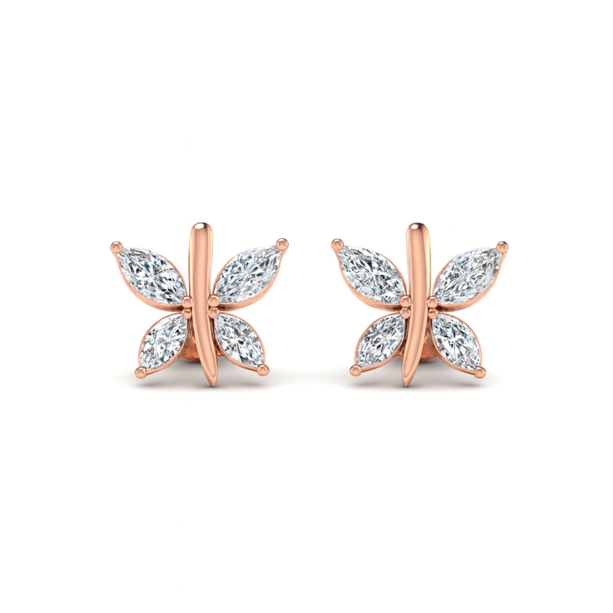 Ethereal Butterfly Diamond Earrings