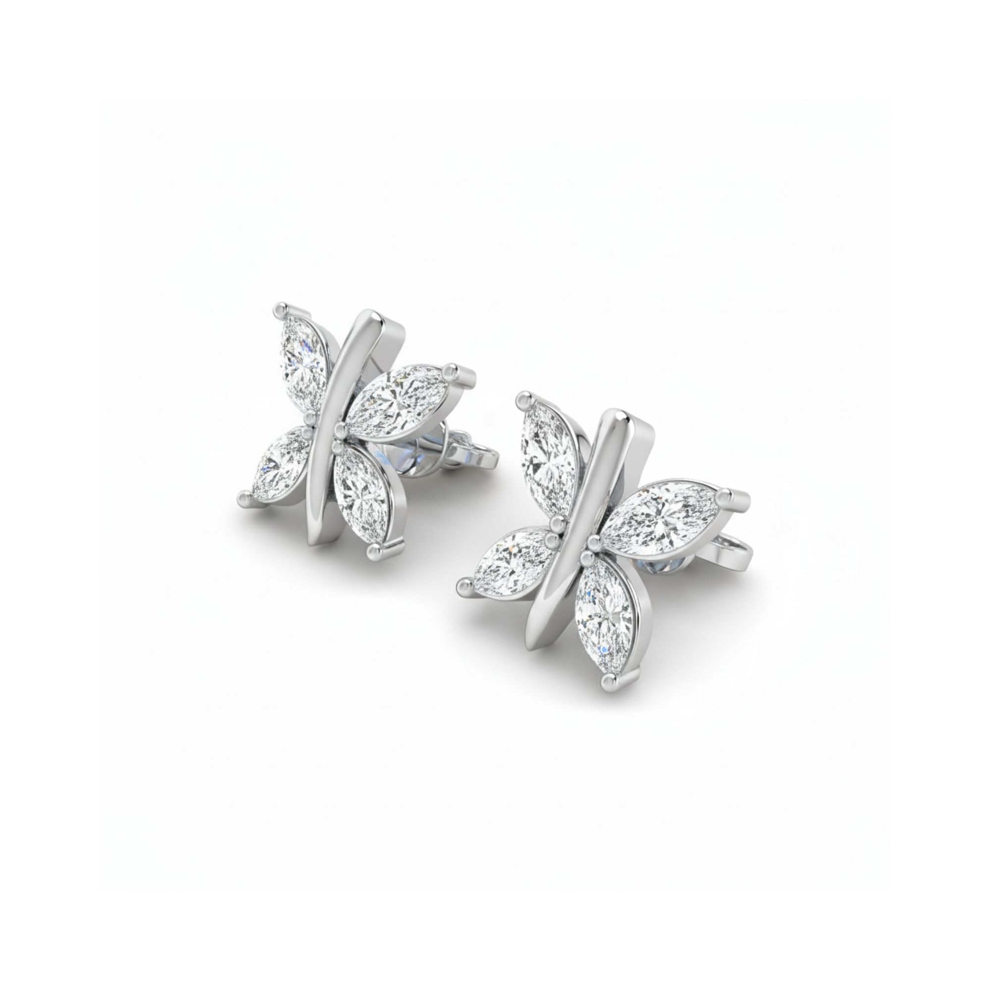 Ethereal Butterfly Diamond Earrings