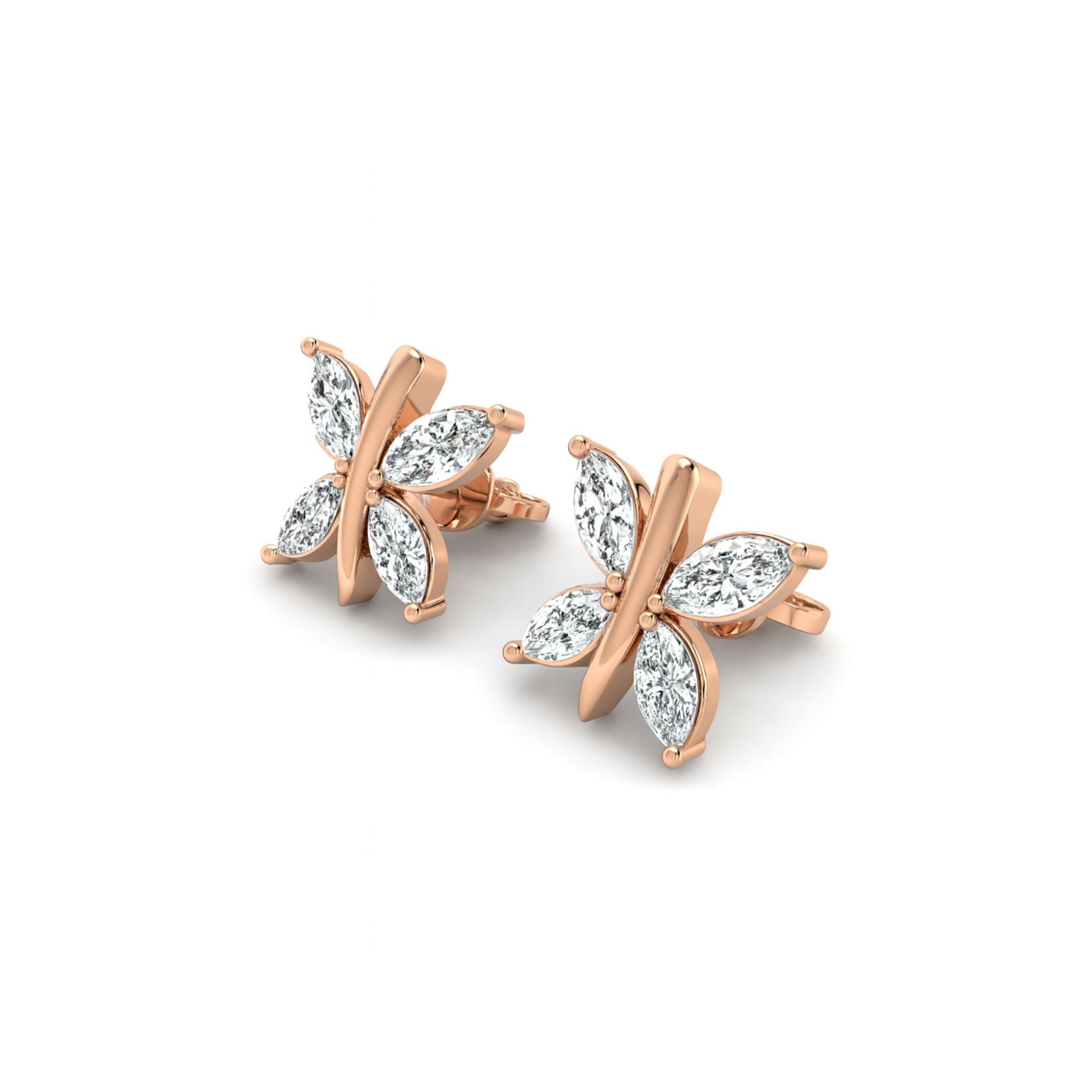 Ethereal Butterfly Diamond Earrings