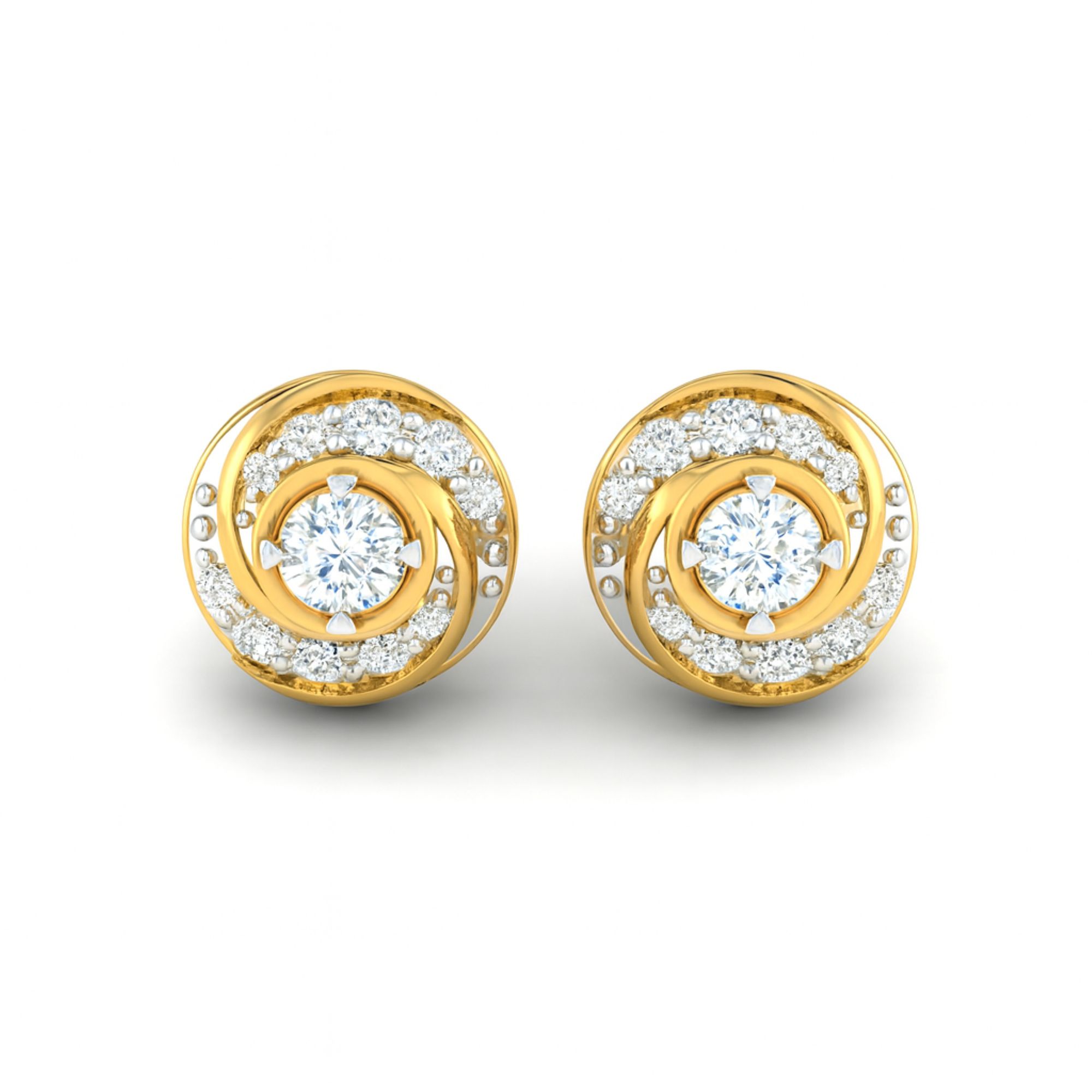 Swirling Stud Earrings