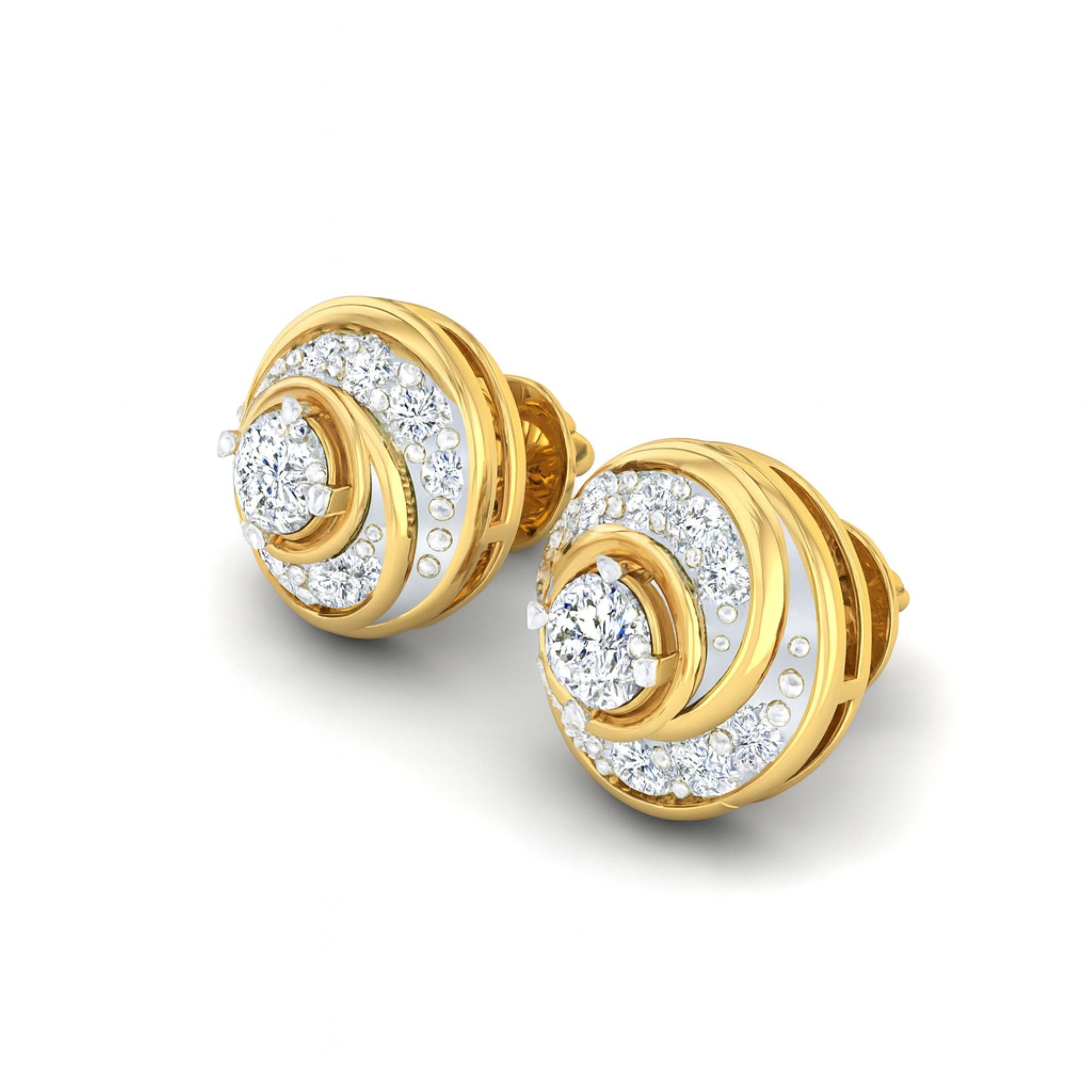 Swirling Stud Earrings