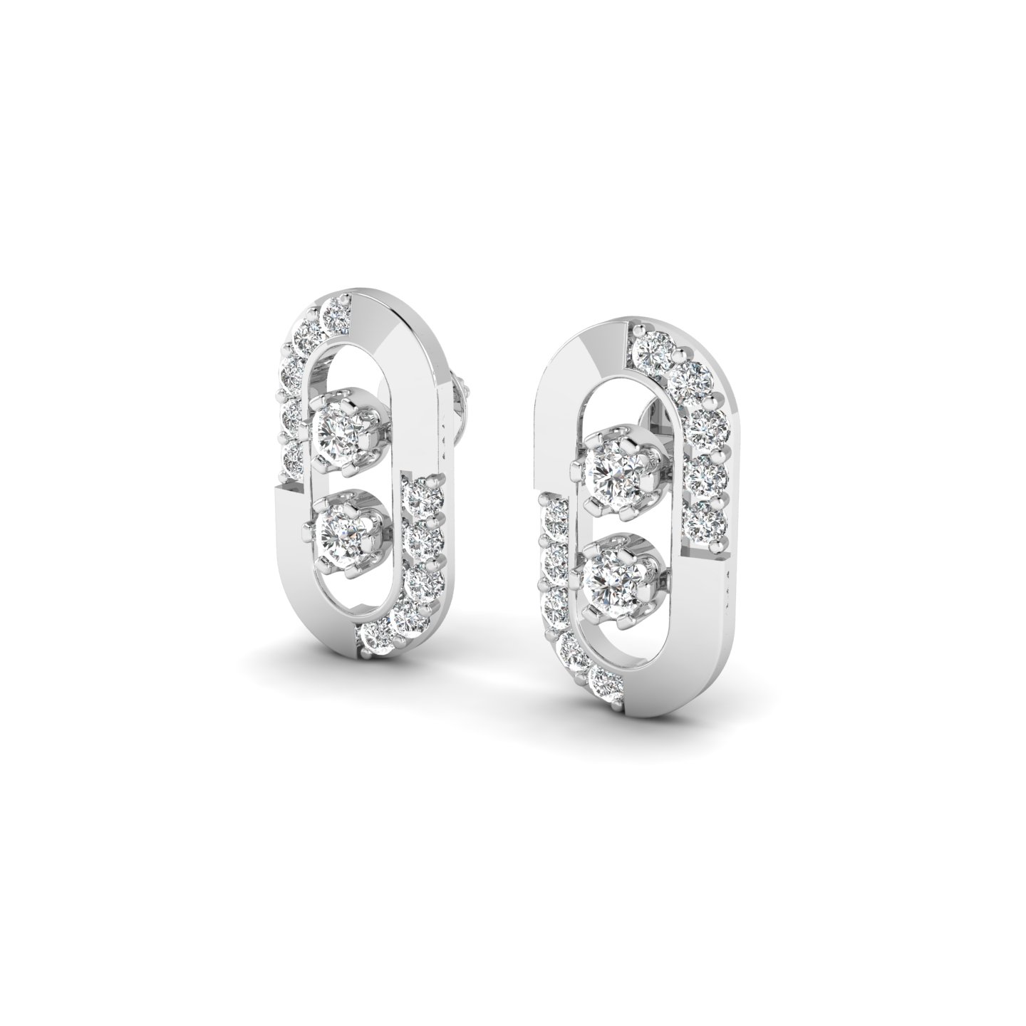 Frame Diamond Earring