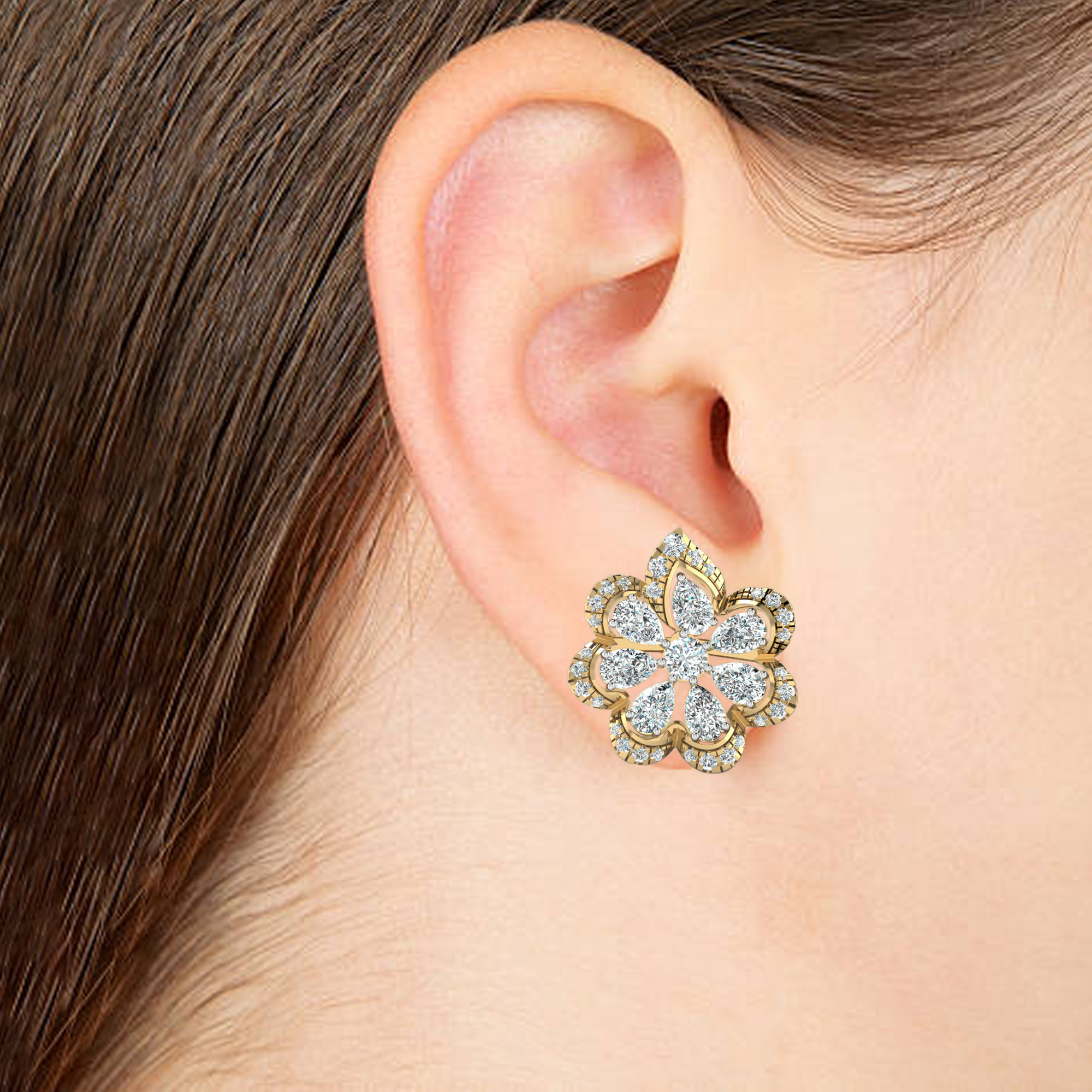 Radiant Bloom Stud Earrings