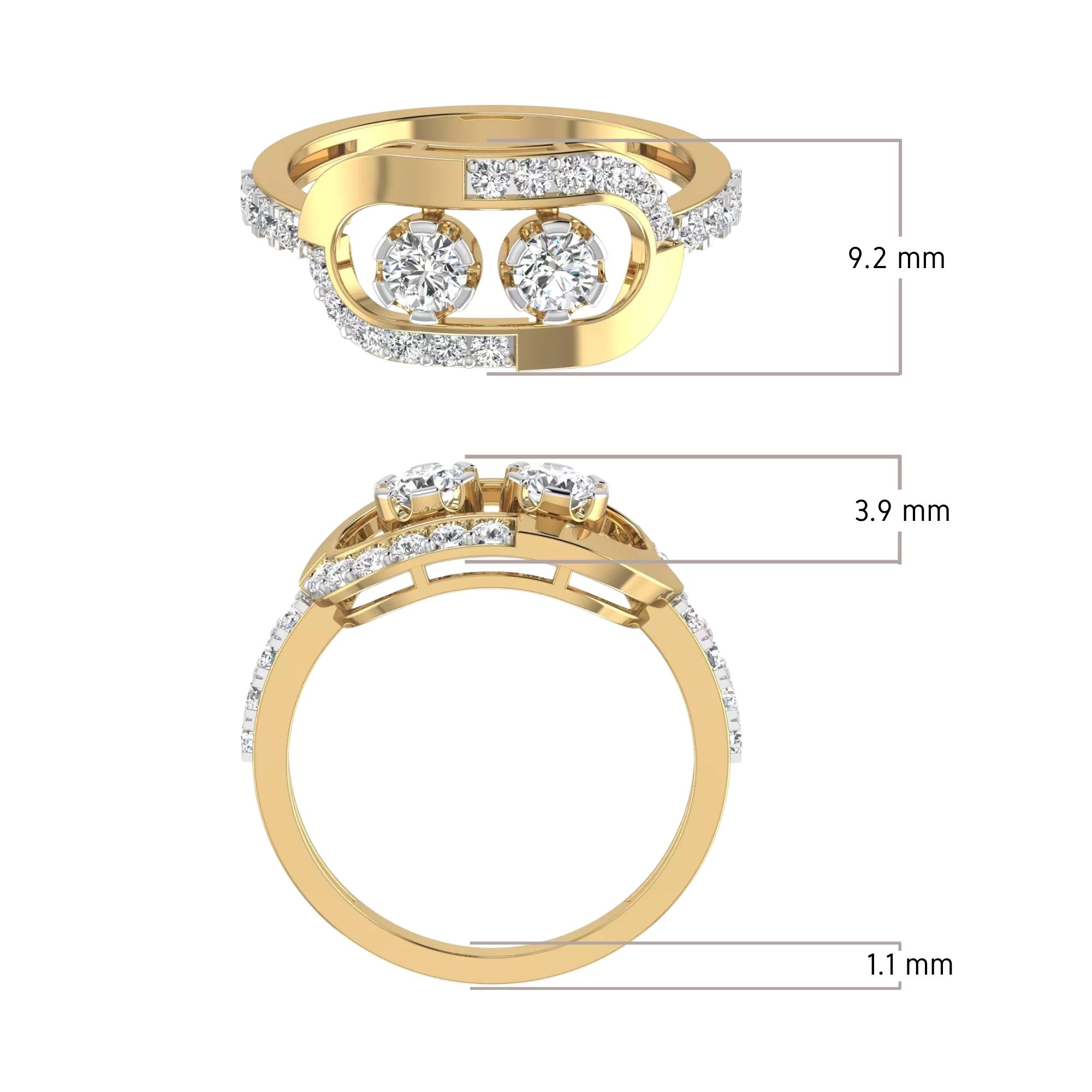 Double Diamond Ring