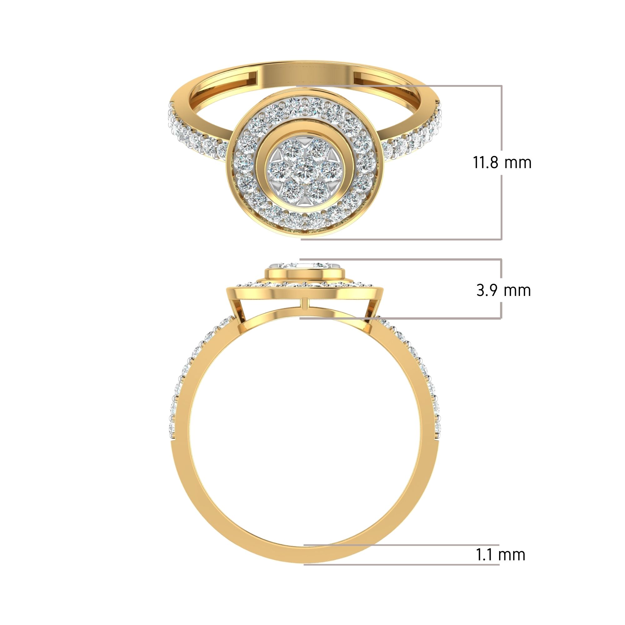 Ethereal Halo Diamond Ring
