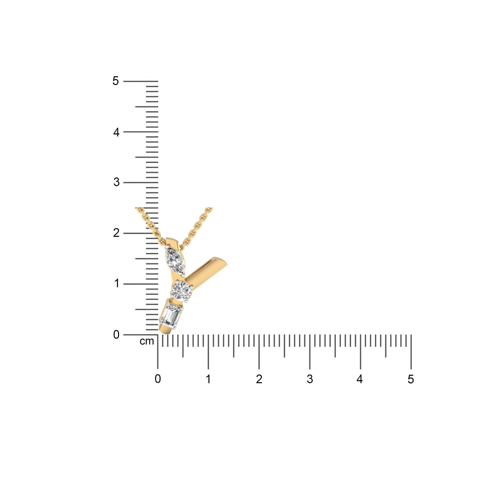 "Y" Alphabet Pendant