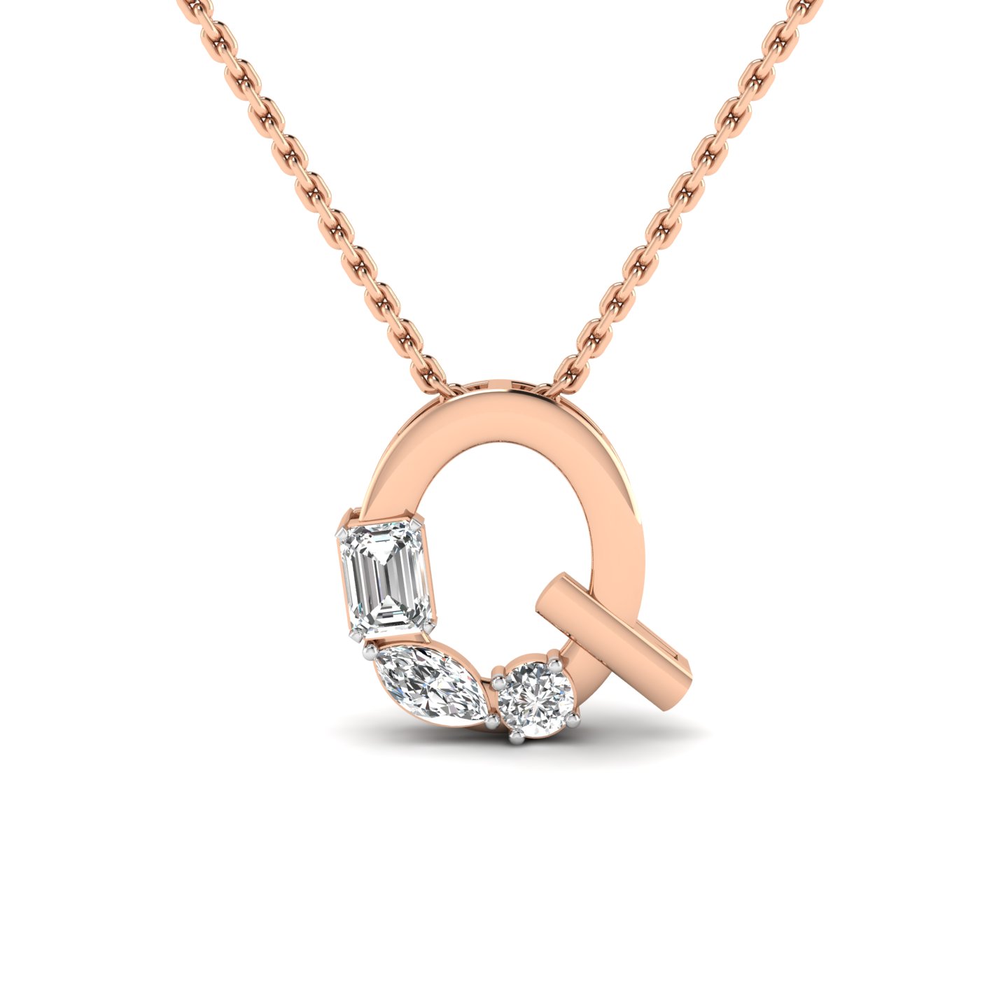 "Q" Alphabet pendant