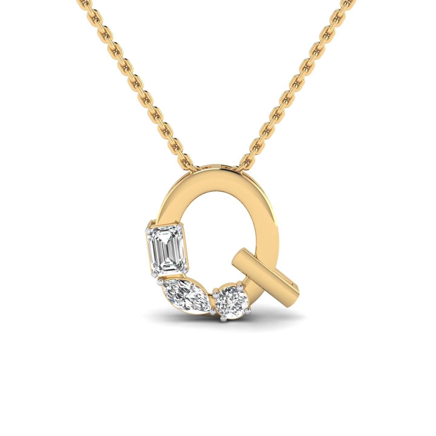 "Q" Alphabet pendant