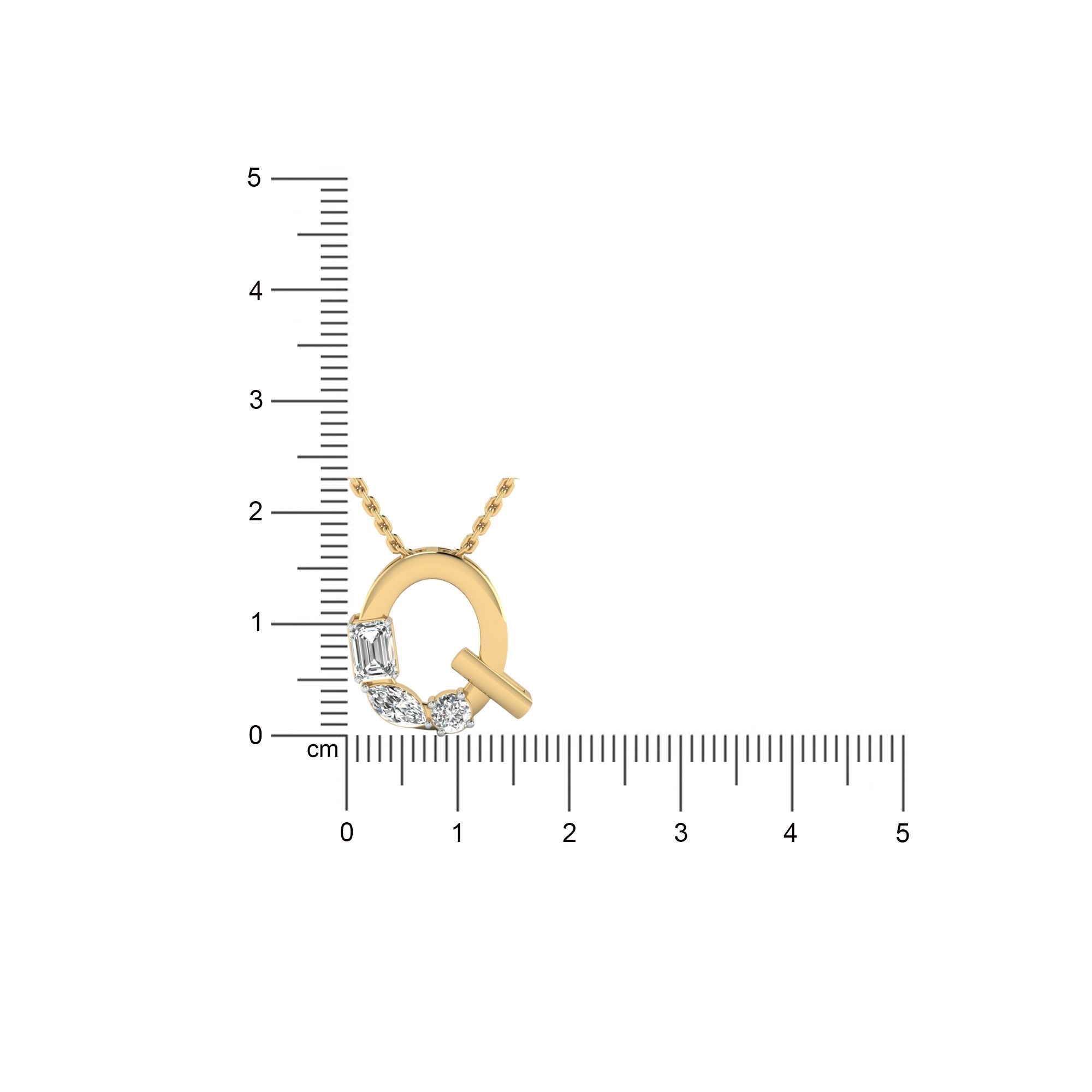 "Q" Alphabet pendant