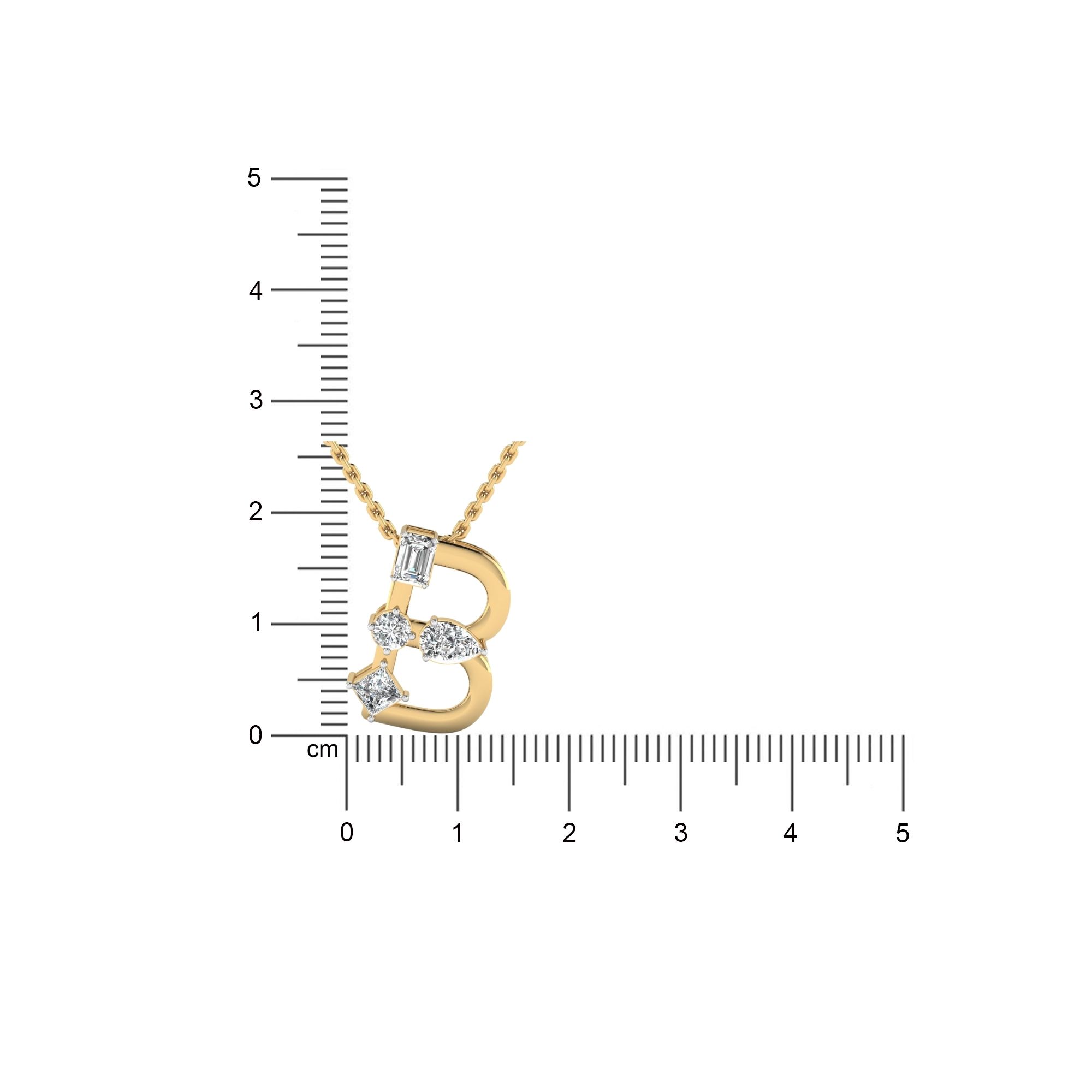 "B" Alphabet  pendant