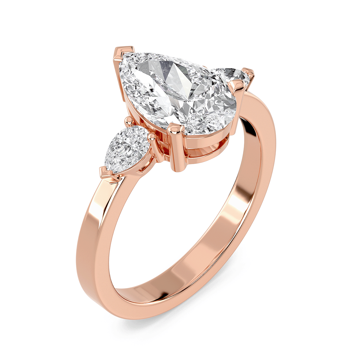 The Trinity Pear  Ring