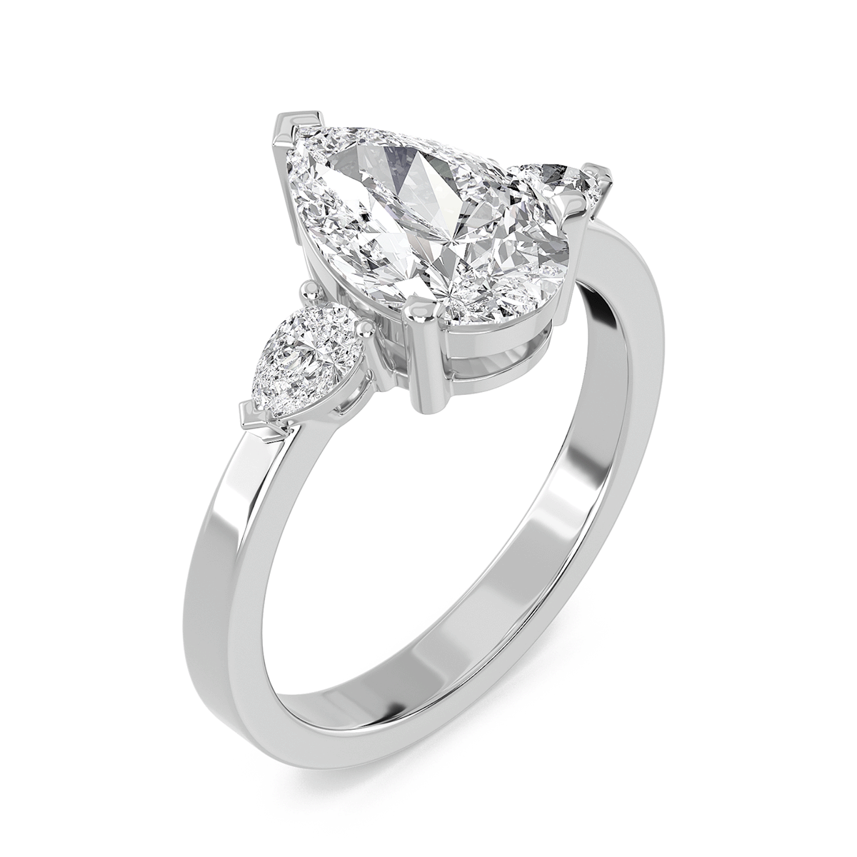 The Trinity Pear  Ring