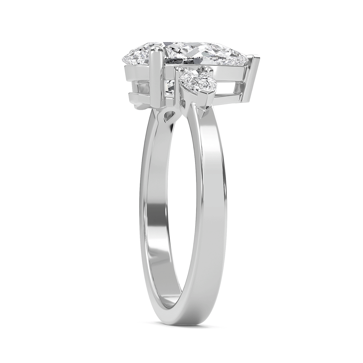 The Trinity Pear  Ring