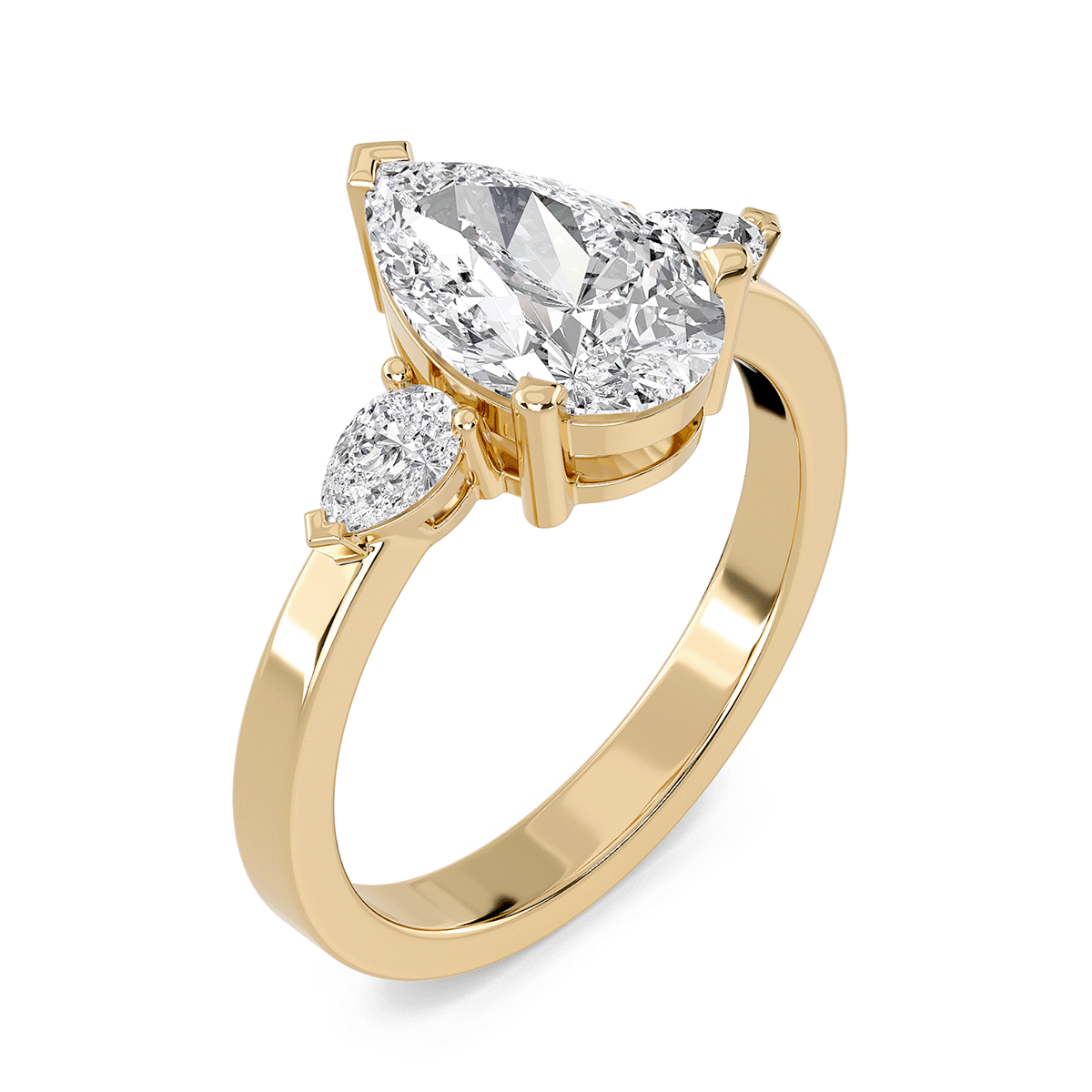 The Trinity Pear  Ring