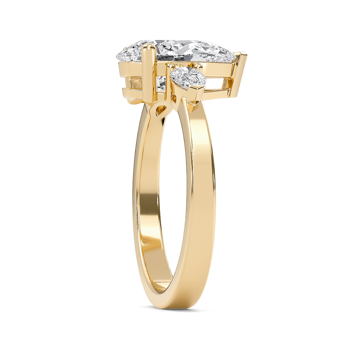 The Trinity Pear  Ring