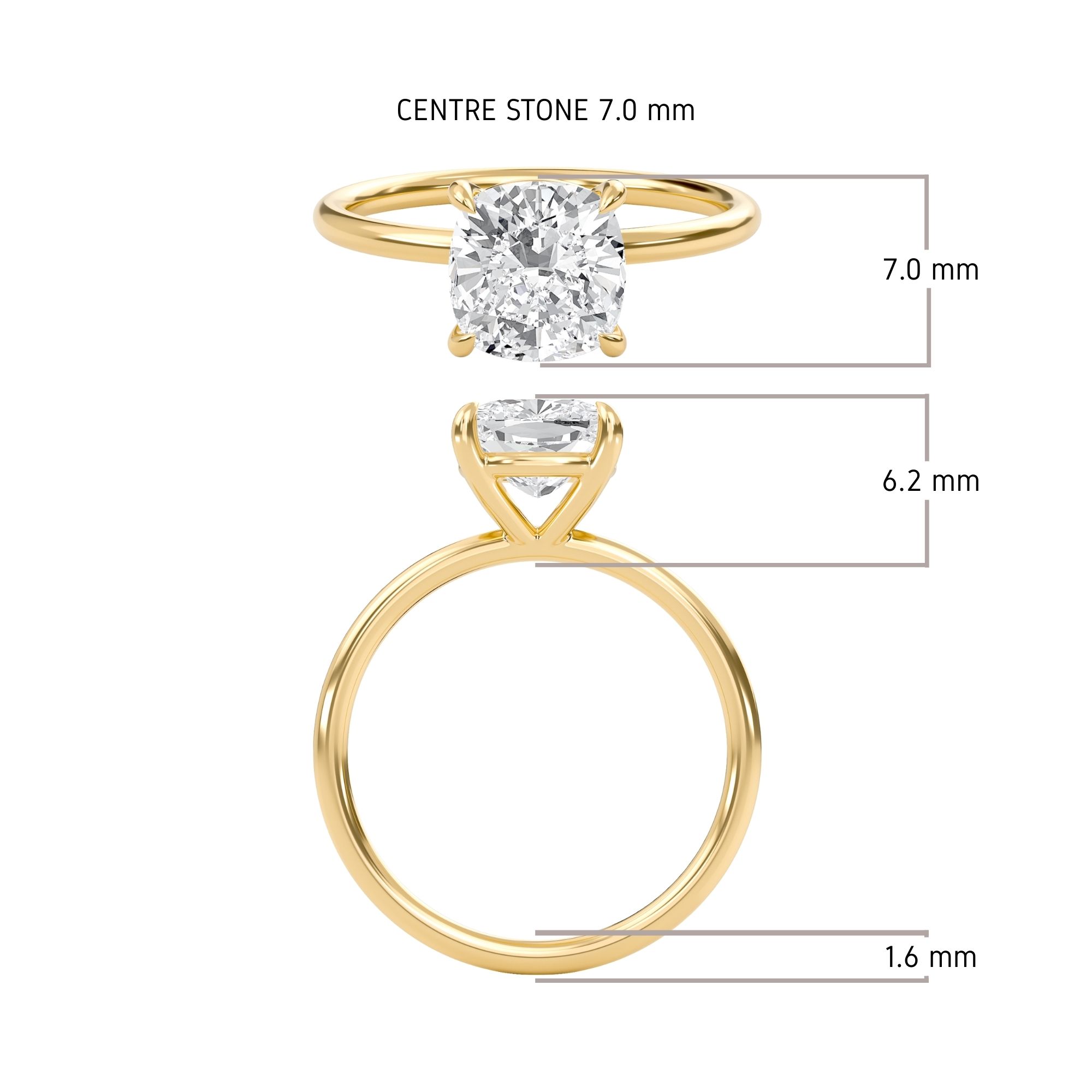 Cushion Perfect Fit Engagement Ring