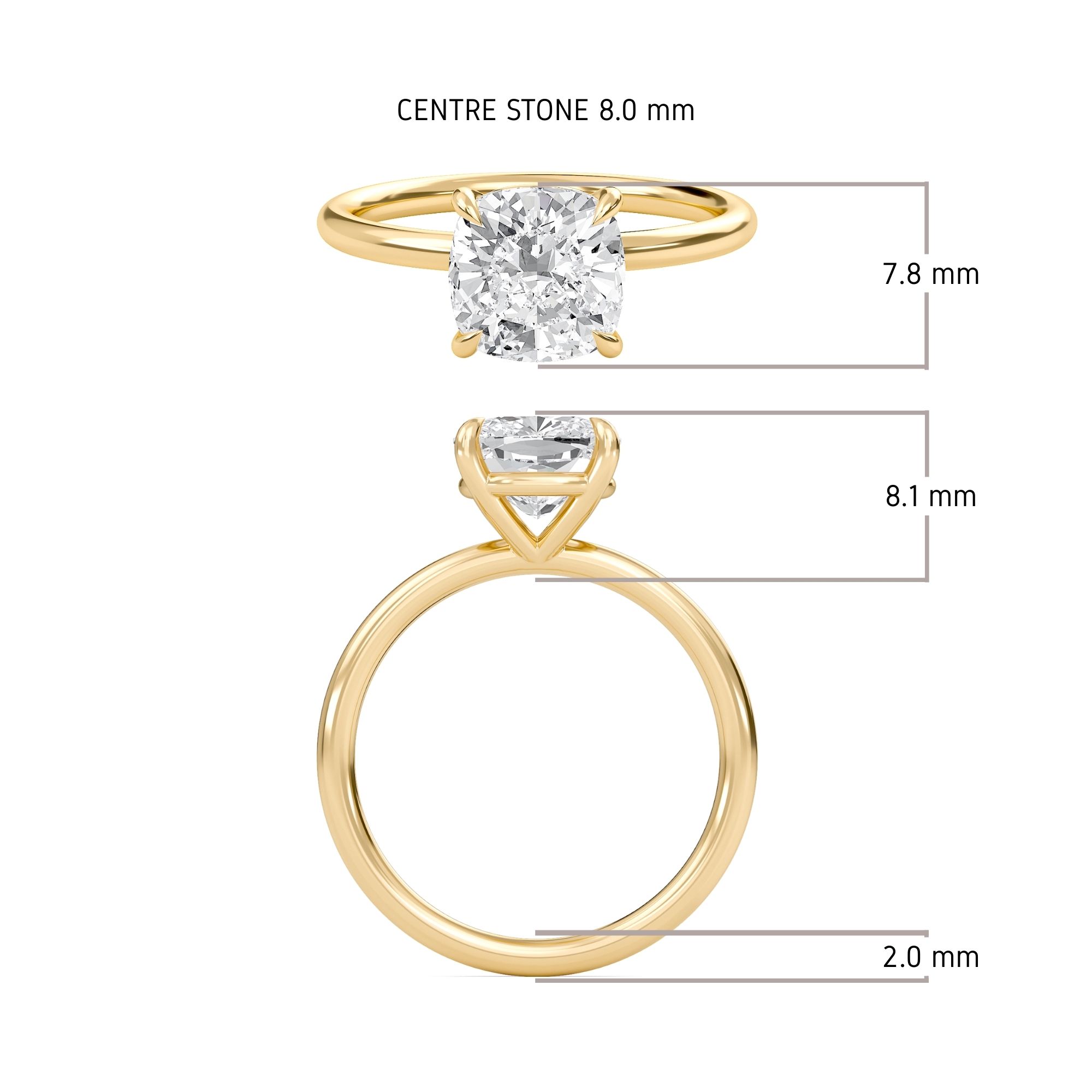 Cushion Perfect Fit Engagement Ring