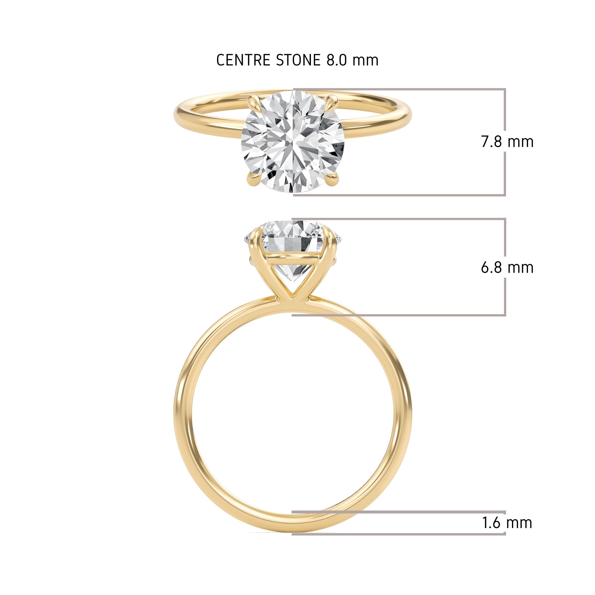 Round Perfect Fit Engagement Ring