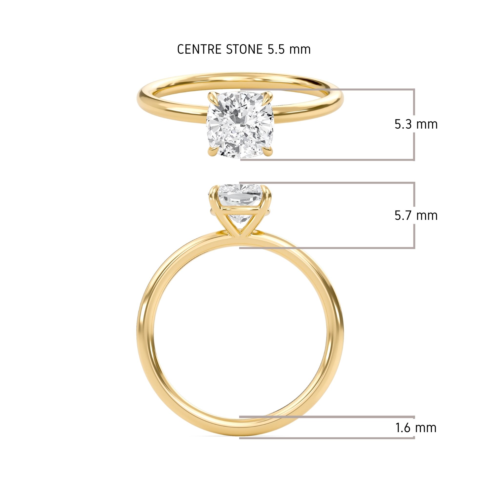 Cushion Perfect Fit Engagement Ring