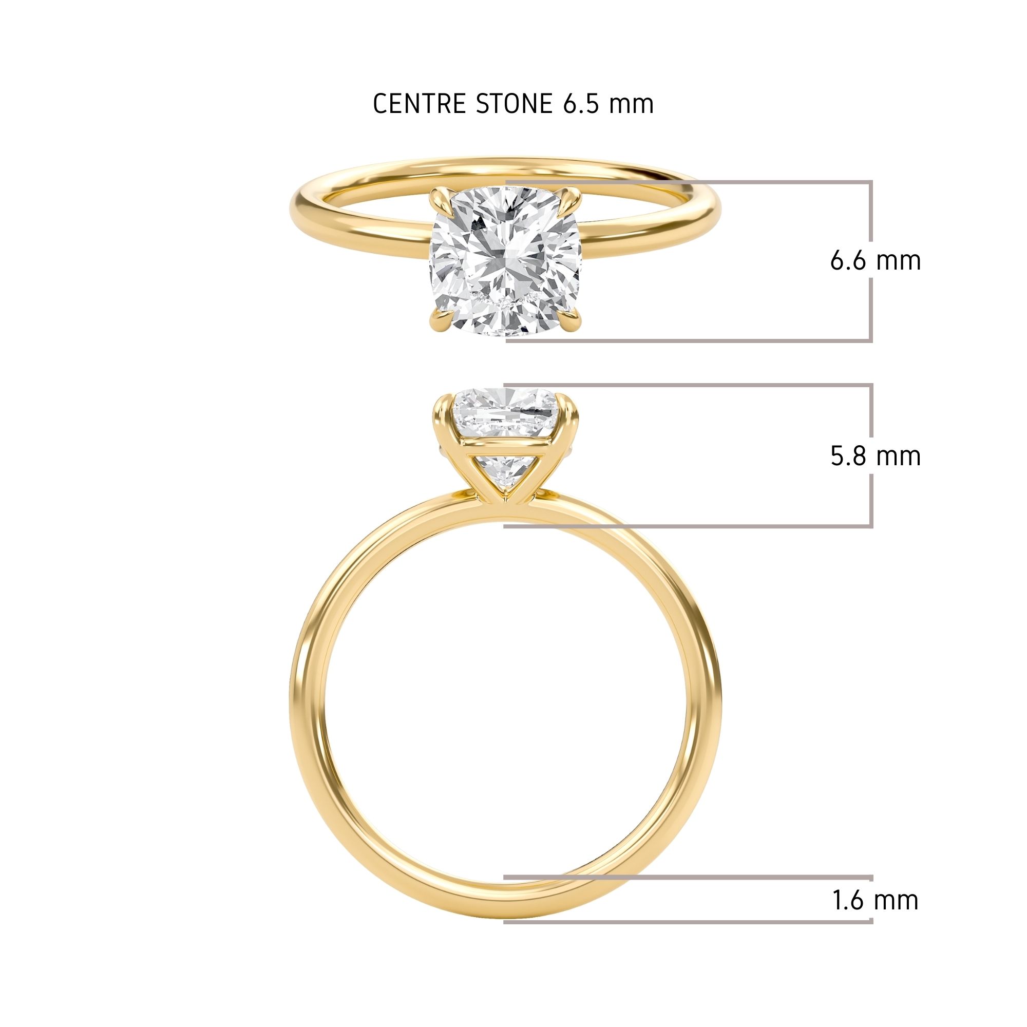 Cushion Perfect Fit Engagement Ring
