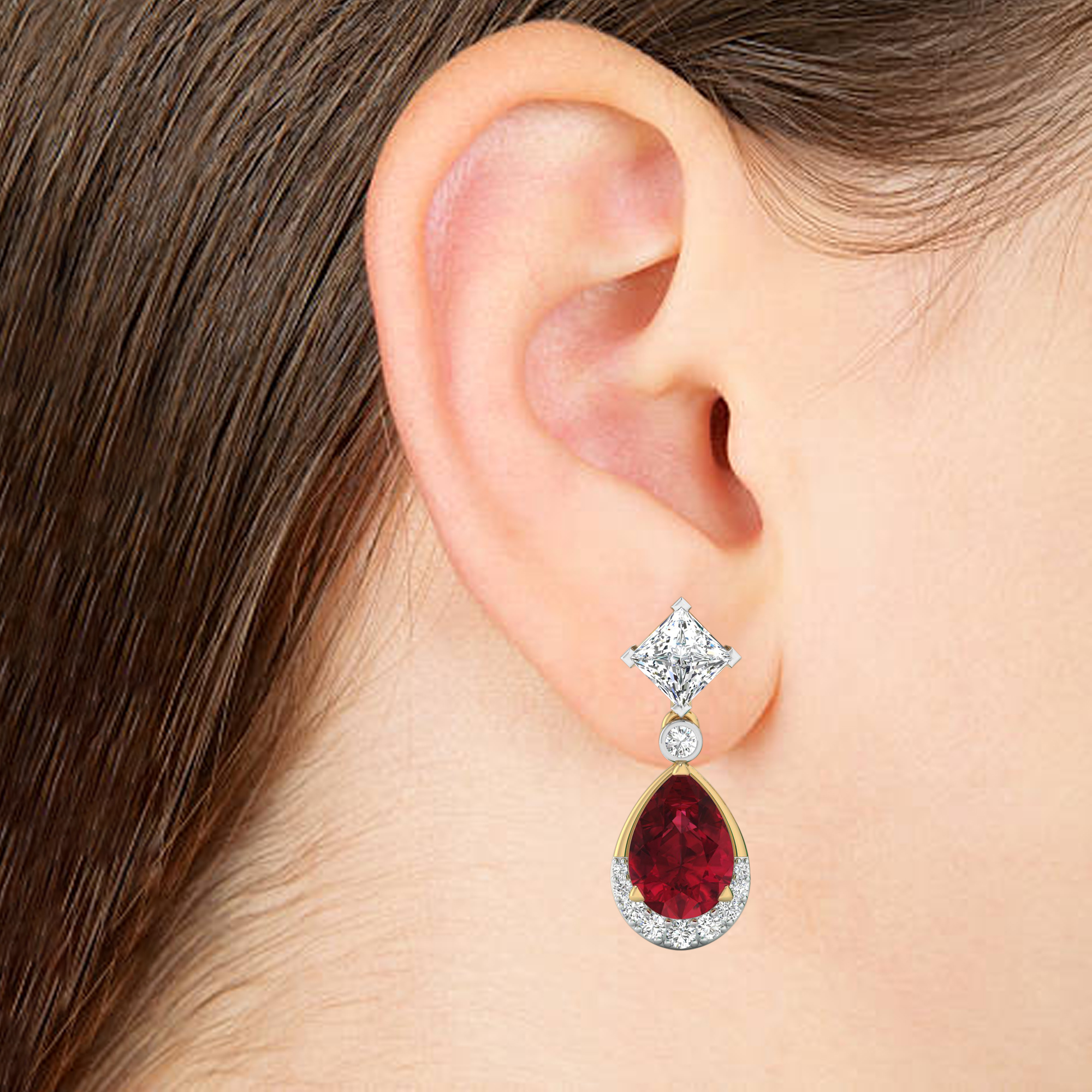 Ruby Elegance Earrings